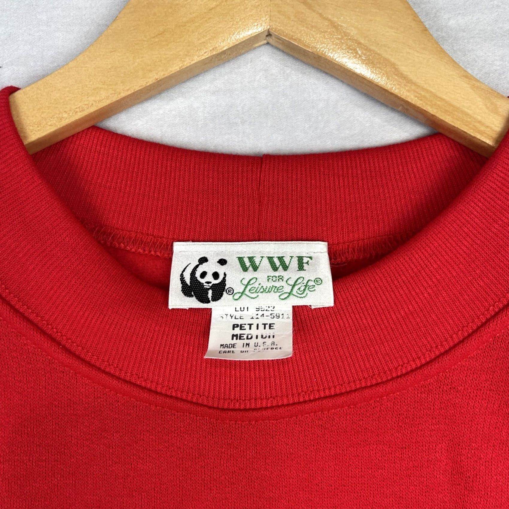 Vintage VINTAGE WWF Shirt Womens Medium Red World Wildlife Fund Sleep Nightshirt Size M / US 6-8 / IT 42-44 - 5 Thumbnail