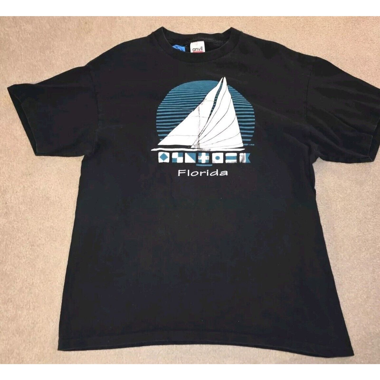 Anvil Vintage Florida T Shirt Mens Size XL Single Stitch USA Size US XL / EU 56 / 4 - 1 Thumbnail