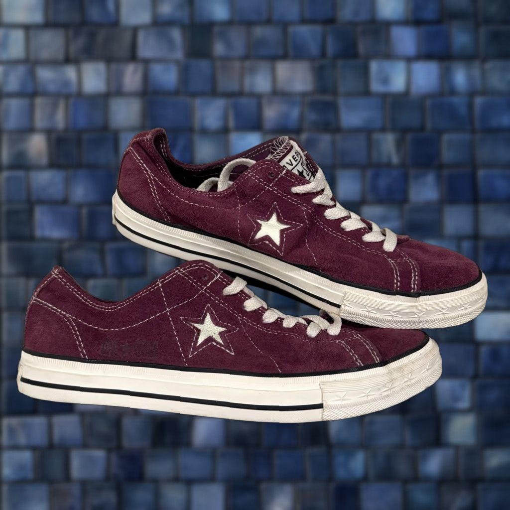 Converse Converse One Star Low Purple Plum Suede Womens Size 9.5 Sneaker Star Size US 8 / IT 38 - 1 Thumbnail