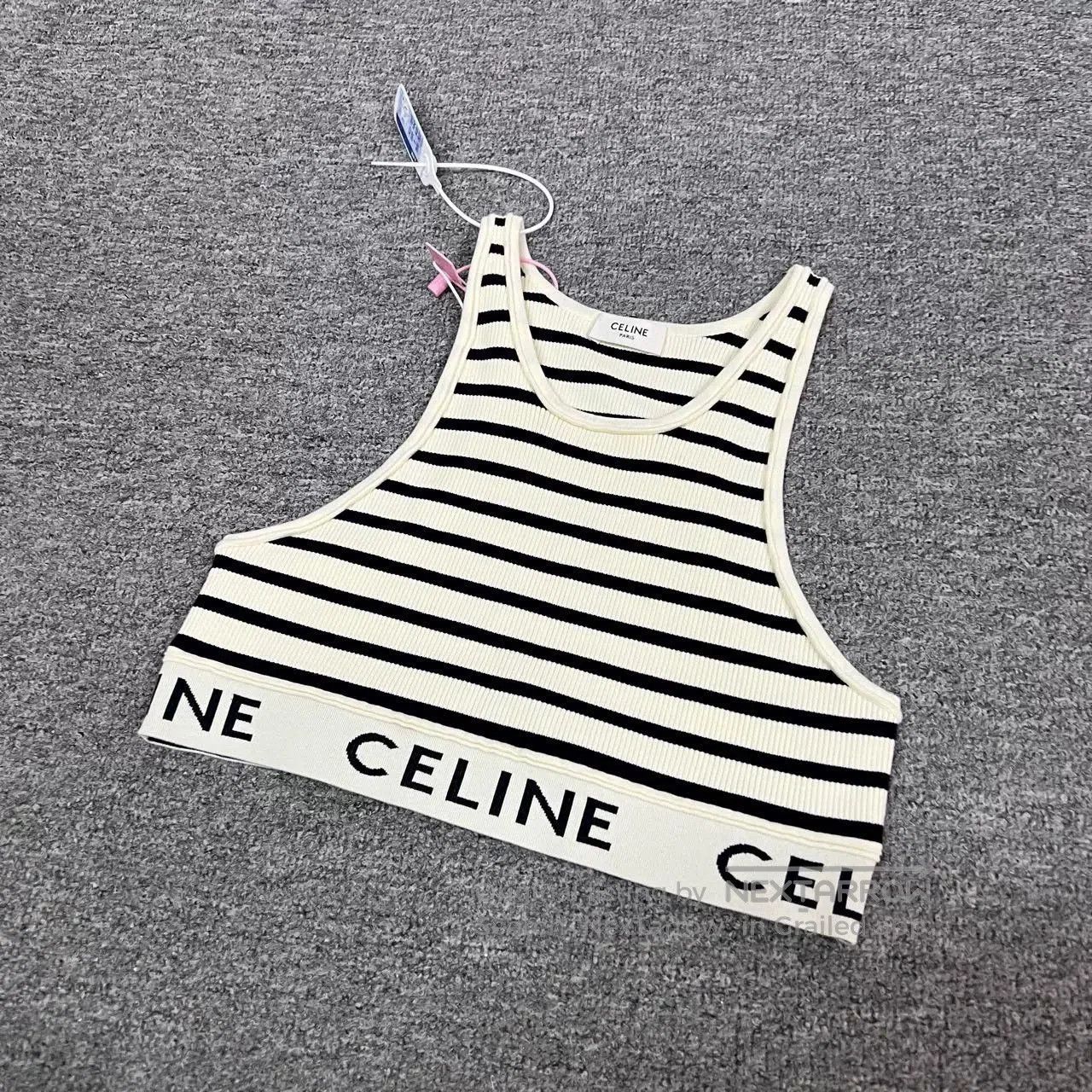 Celine Celine Striped Logo Vest S. Size S / US 4 / IT 40 - 3 Thumbnail
