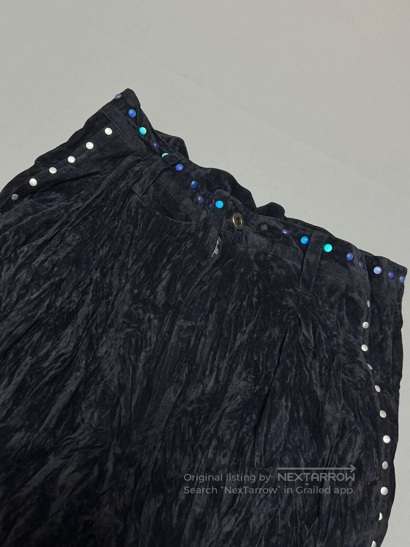 Issey Miyake Issey Miyake 1980s Sample Velvet Pearl Pants. Size 31" - 3 Thumbnail