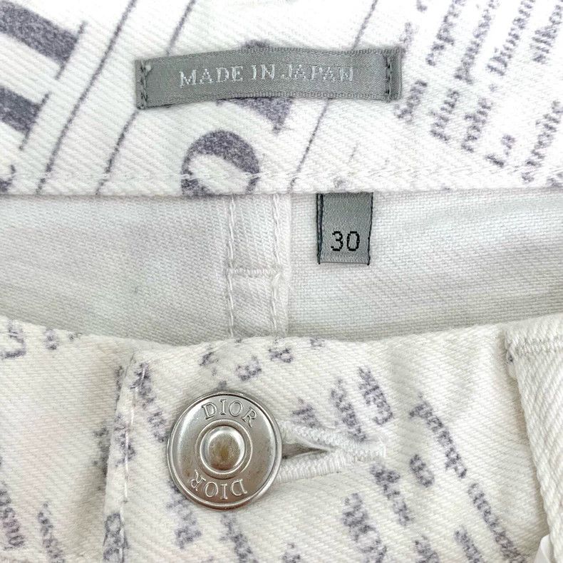 Dior Dior Logo newspaper bullet print white cotton leather brand Size US 30 / EU 46 - 7 Thumbnail