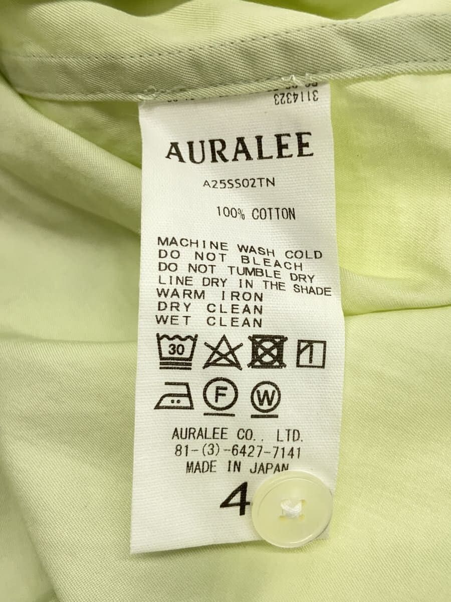 Auralee Green Cotton Long-sleeved Shirt Size US XL / EU 56 / 4 - 3 Thumbnail