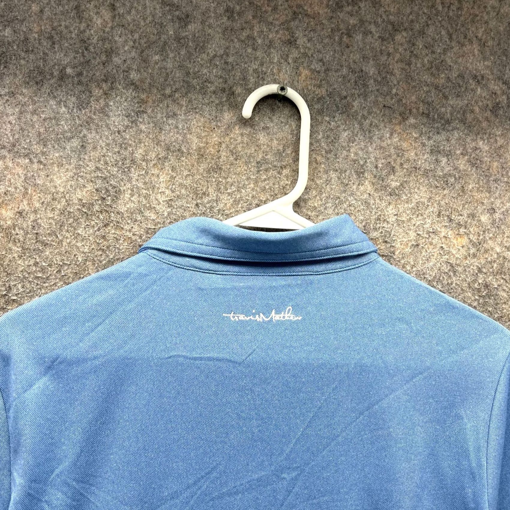 TravisMathew VINTAGE Travis Mathew Polo Shirt Women Large Blue Golf Golfer Performance Fit Heather Size L / US 10 / IT 46 - 3 Thumbnail