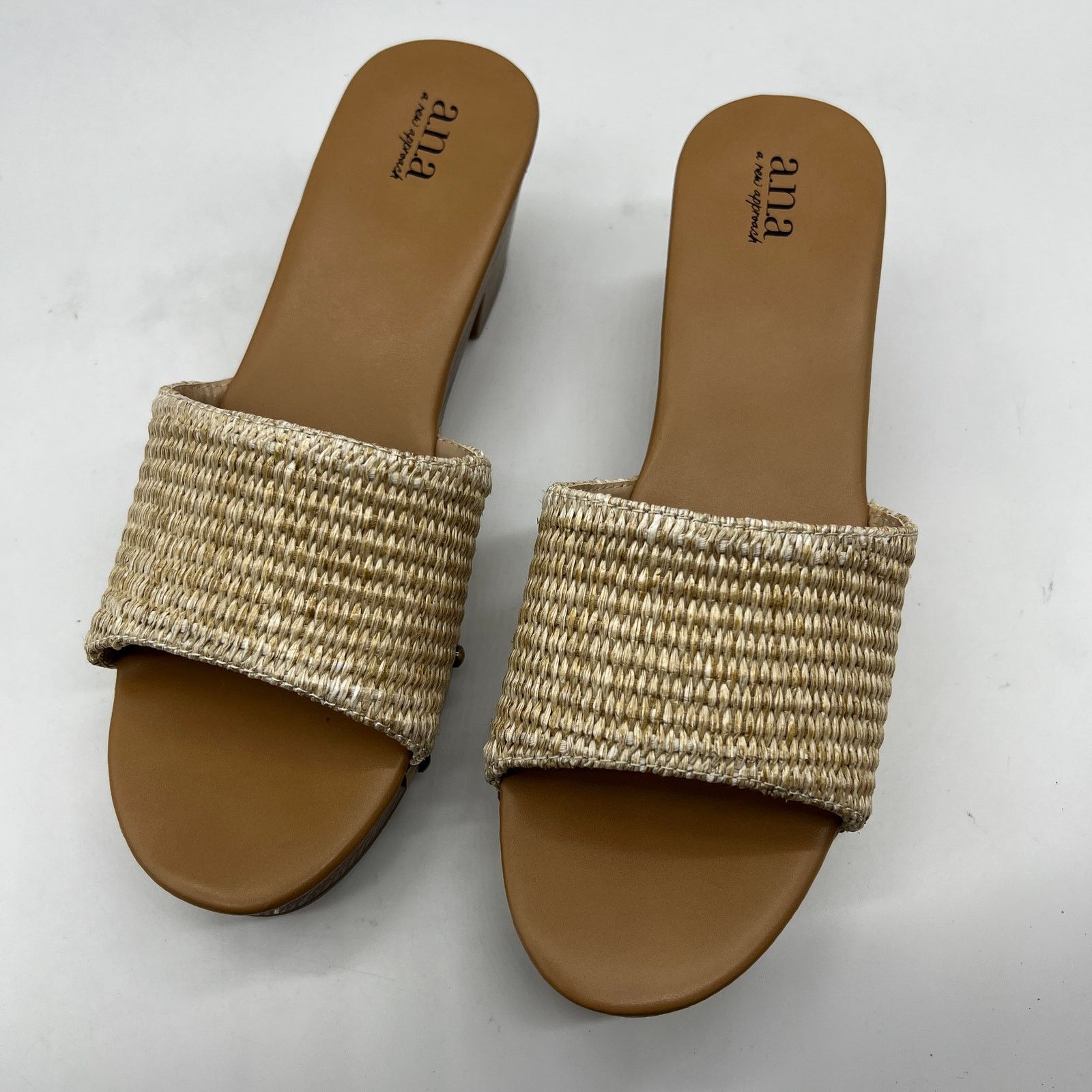 Other a.n.a Womens Robinson Heeled Sandals Natural Brown Size US 10 / IT 40 - 3 Thumbnail