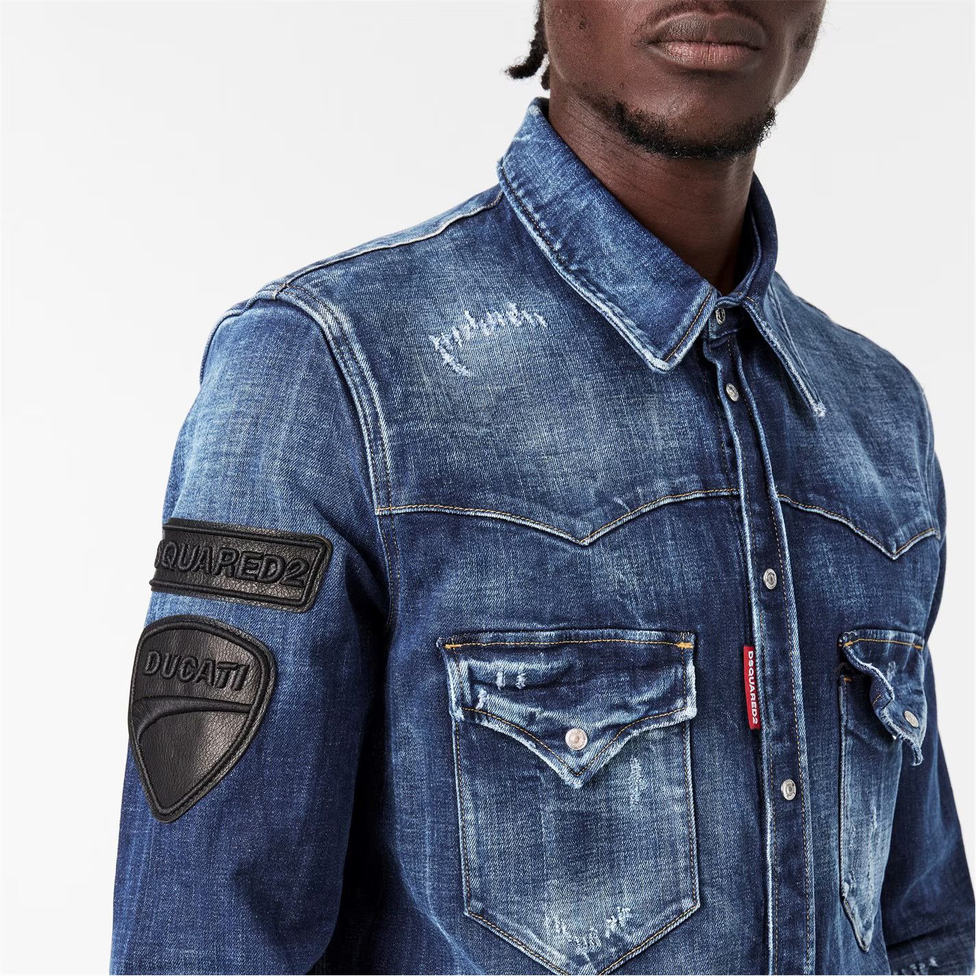 Dsquared2 o1g2r1mq0426 Long Sleeve Denim Shirt in Blue Size US L / EU 52-54 / 3 - 5 Thumbnail
