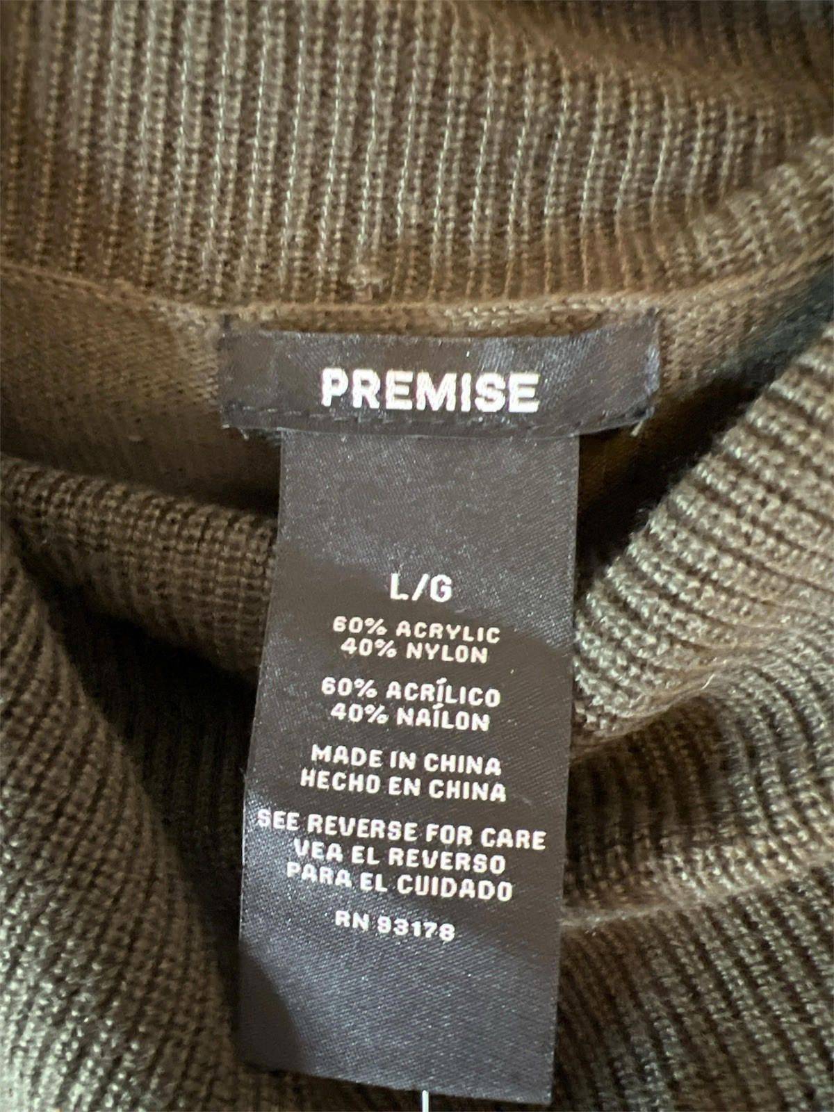 Broken Promises Co. Premise Dark Olive Green Ribbed Long Sleeve Turtle Neck L Size L / US 10 / IT 46 - 4 Thumbnail