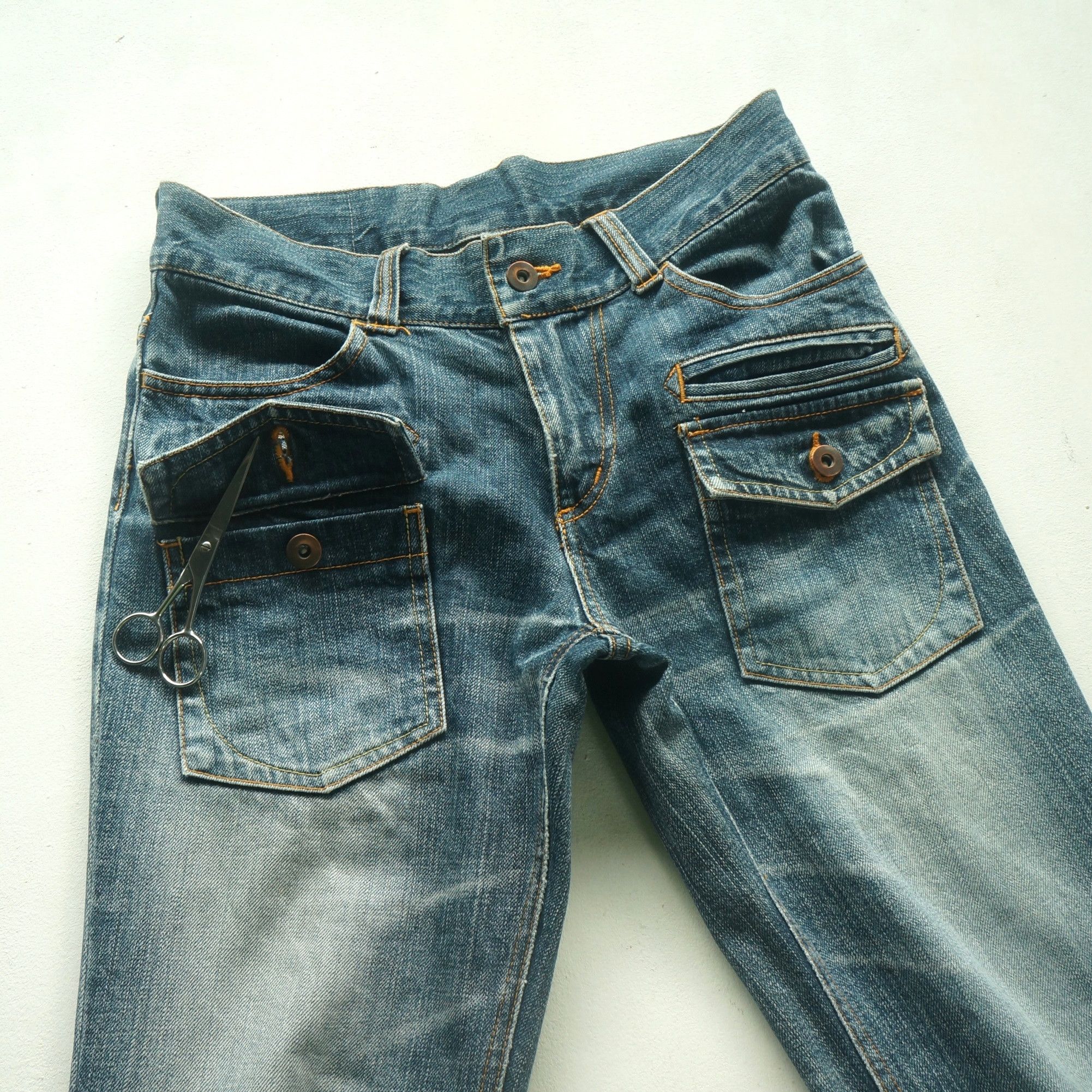 Japanese Brand NUSY JEANS Multi Pockets Jeans Size 27" / US 4 / IT 40 - 4 Thumbnail