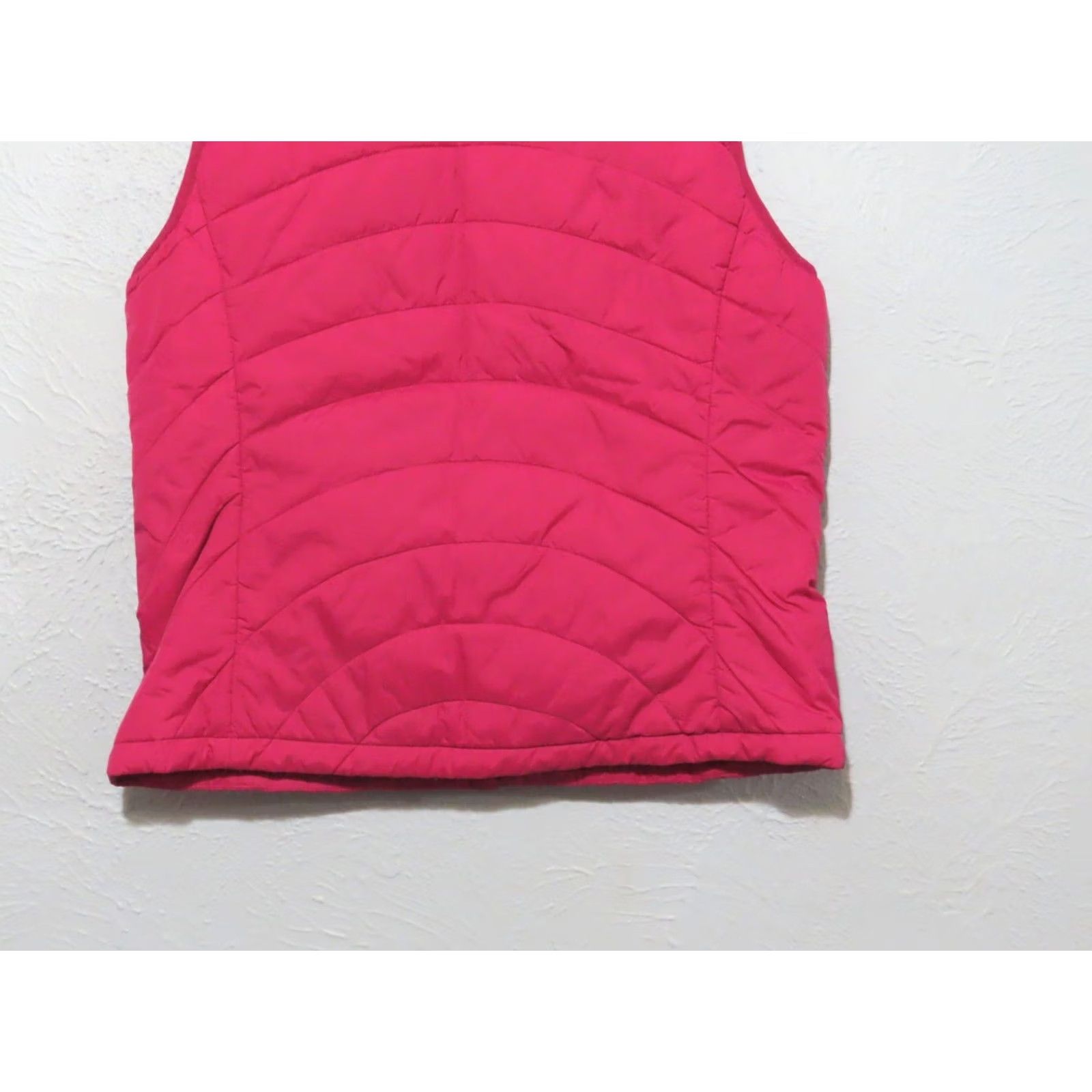 Lands' End VINTAGE Lands' End Thin Full Zip Puffer Vest Women's M Raspberry Pink Quilted Insulated Pockets Fall Winter Size M / US 6-8 / IT 42-44 - 7 Thumbnail