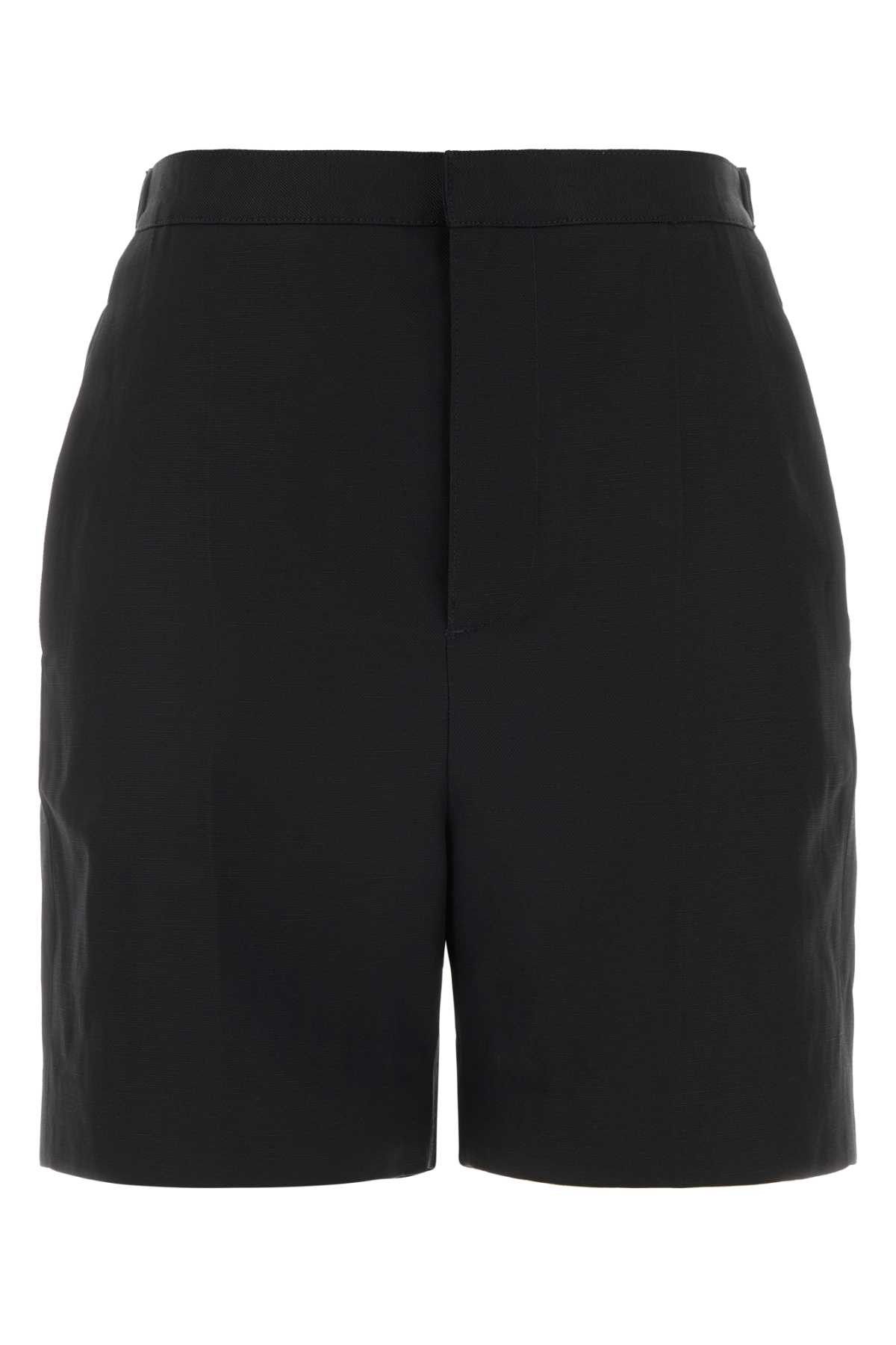 Loulou de Saison Black Viscose Blend Ivan Bermuda Shorts Size 25" / US 0 / IT 36 - 1 Thumbnail