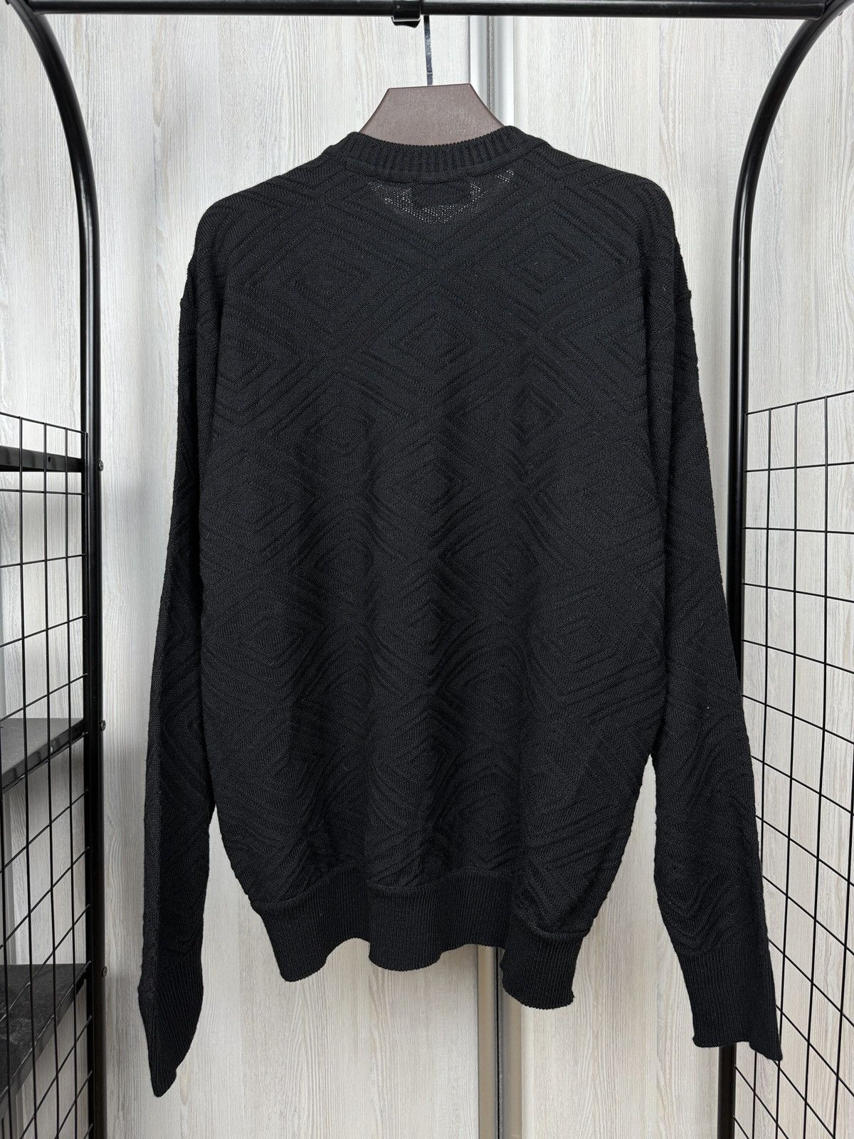 Carlo Colucci Carlo Colucci black cable knitted wool sweater size 54 Size US L / EU 52-54 / 3 - 8 Thumbnail
