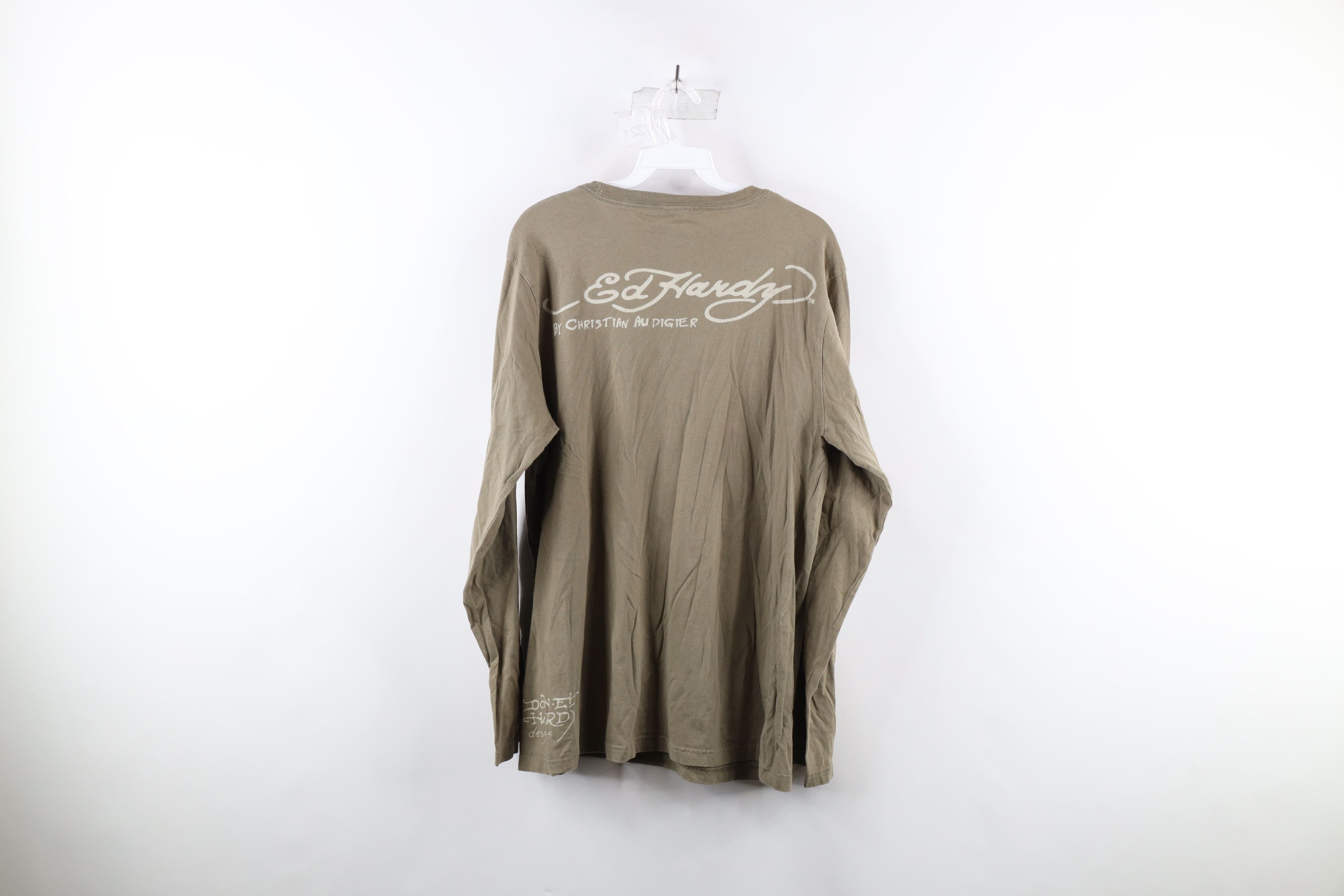 Ed Hardy × Vintage Vintage Ed Hardy Christian Audigier Long Sleeve T-Shirt Size US XXL / EU 58 / 5 - 11 Thumbnail