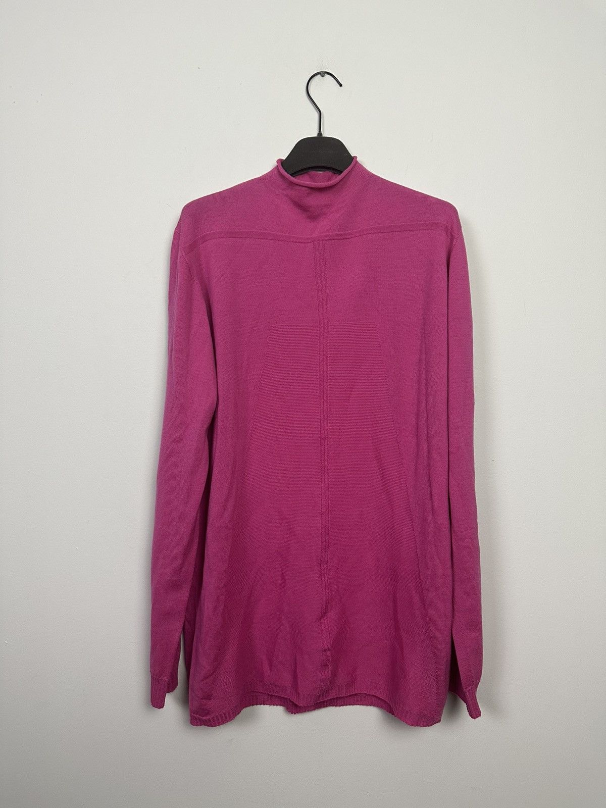 Rick Owens SS23 ‘EDFU’ Hot Pink Geo Wool Knit Sweater Size US L / EU 52-54 / 3 - 1 Thumbnail