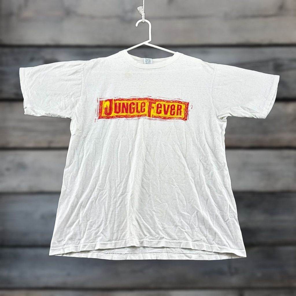 Vintage VINTAGE Gravity Graphics Jungle Fever Shirt Men XL White 90s USA Size US XL / EU 56 / 4 - 1 Thumbnail