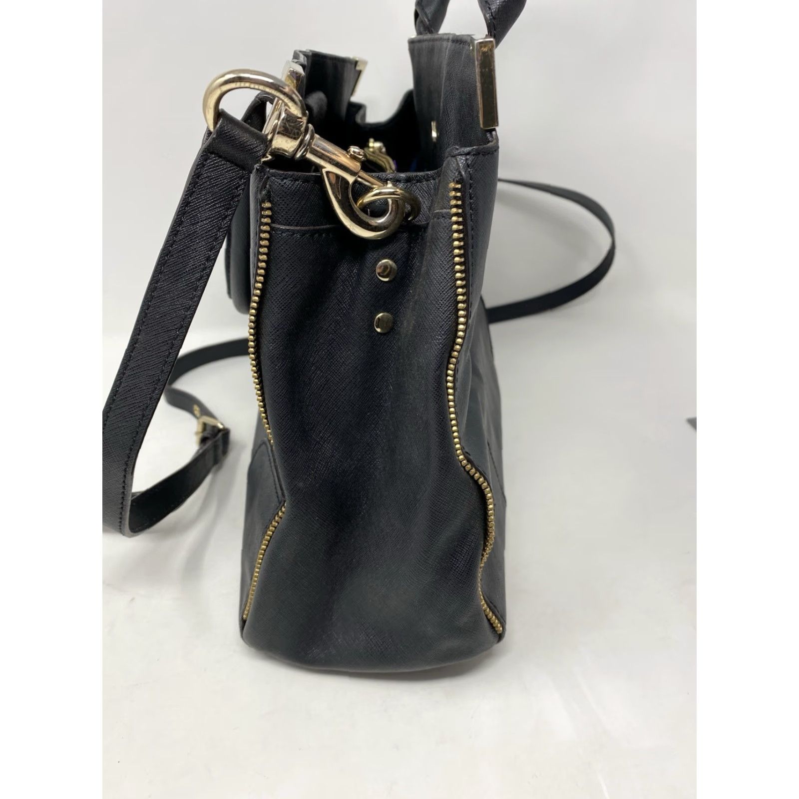 Rebecca Minkoff Rebecca Minkoff Saffiano Leather Handbag Tote Black Classic Satchel Top Handles Size M / US 6-8 / IT 42-44 - 3 Thumbnail