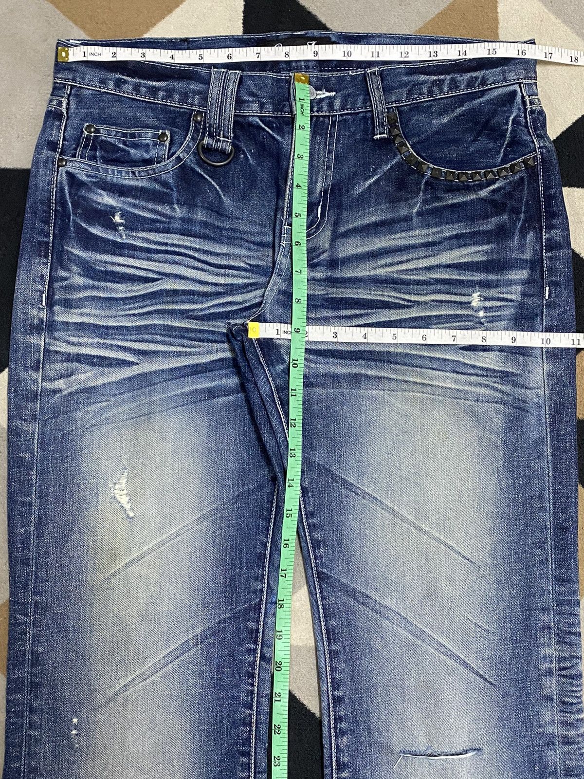 Seditionaries Whiskers Spikes Punk like Hysteric Glamour style Jeans Size US 33 - 15 Thumbnail