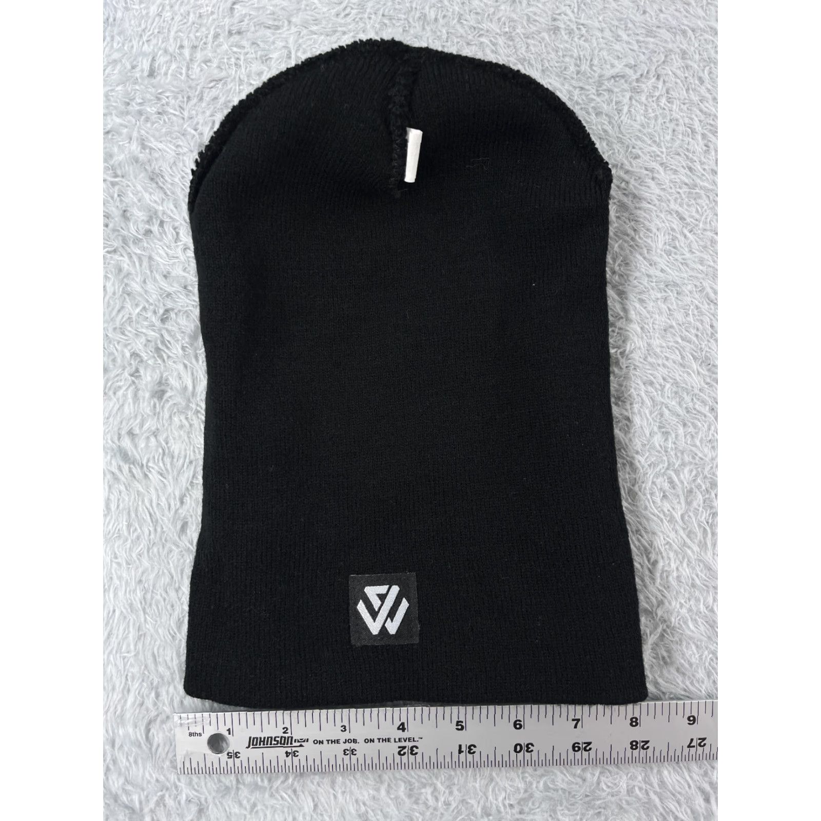 Triangl VATANT Triangle Logo Beanie Toque Adult One Size Black Knit 100% Acrylic Skate Skater Unbranded Beanie Unisex Adults Knit Black Logo 90s Outdoor Ski Size ONE SIZE - 5 Thumbnail
