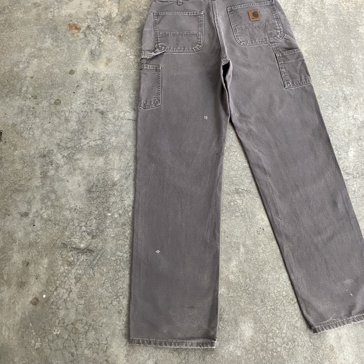 Carhartt Vintage Carhartt Faded Charcoal Grey Ripped Carpenter Pants Size US 34 / EU 50 - 17 Thumbnail