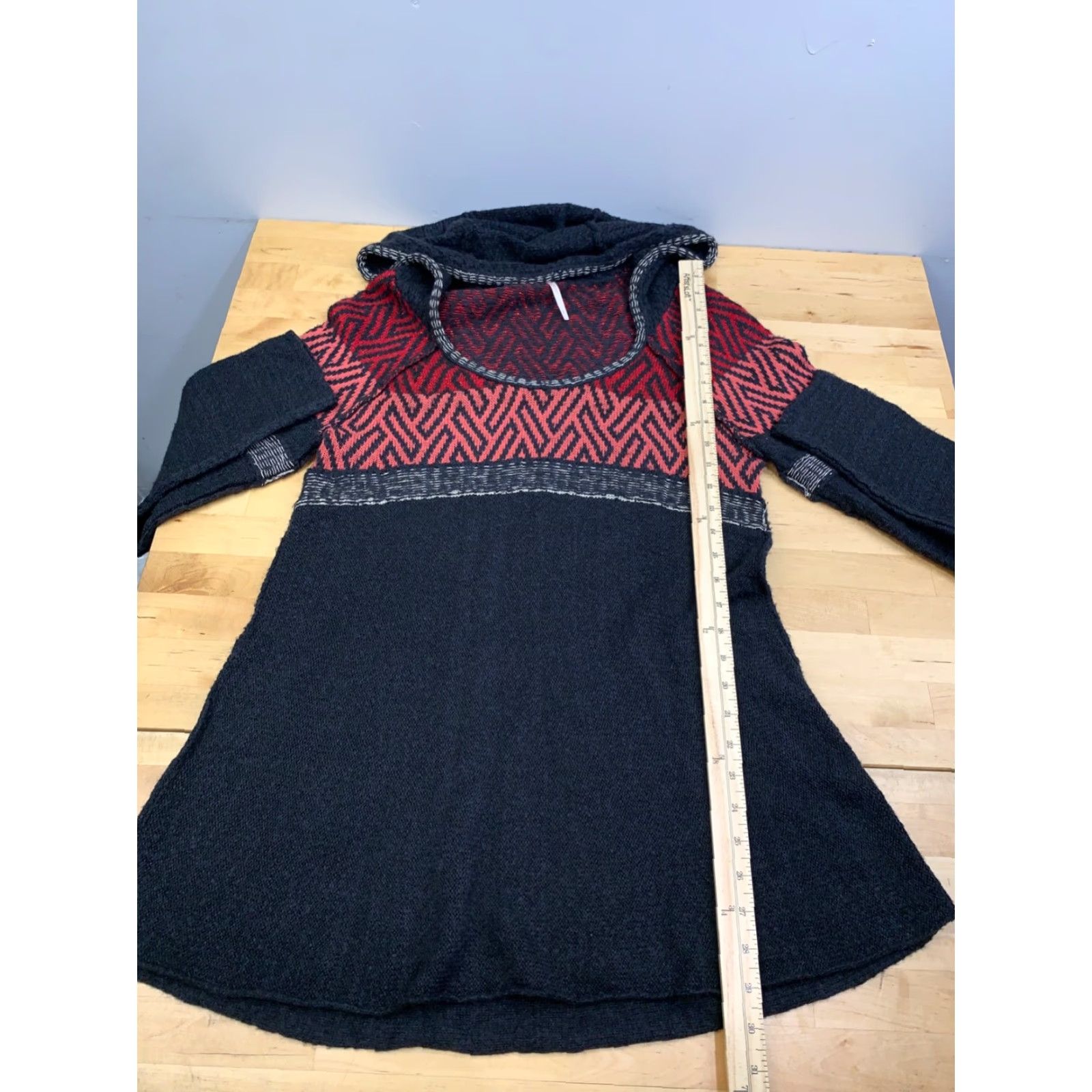 Free People Free People Sweater Hoodie Womens L Wool Blend Knit Pullover Multicolor 12550 Size L / US 10 / IT 46 - 3 Thumbnail