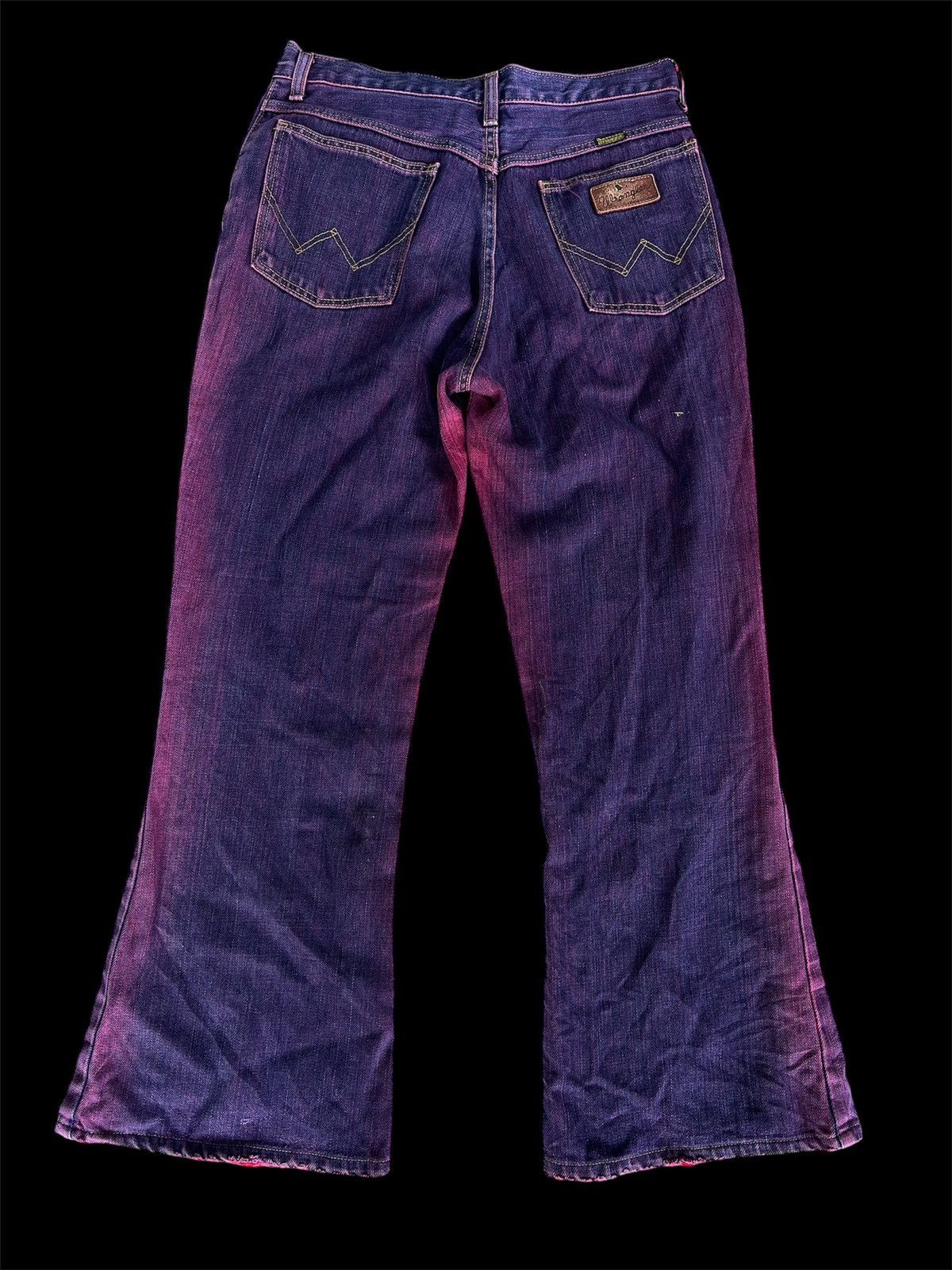 Japanese Brand × Vintage × Wrangler Flare Darkpurple Coudroy Wrangler Denim Size US 29 - 2 Thumbnail