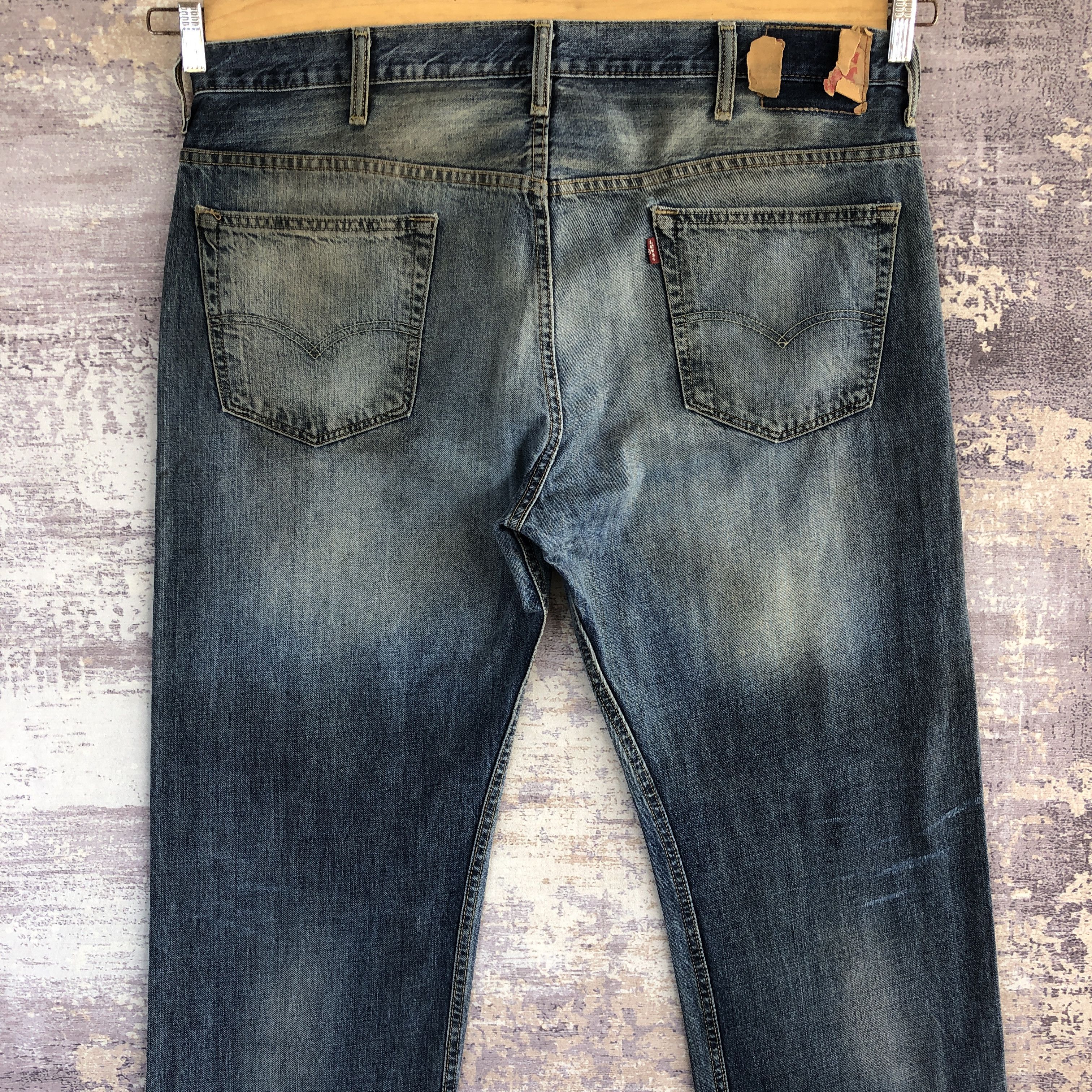 Jean Vintage Levi's 569 Baggy Jeans Distressed Dirty Levis Denim Size US 40 / EU 56 - 4 Thumbnail