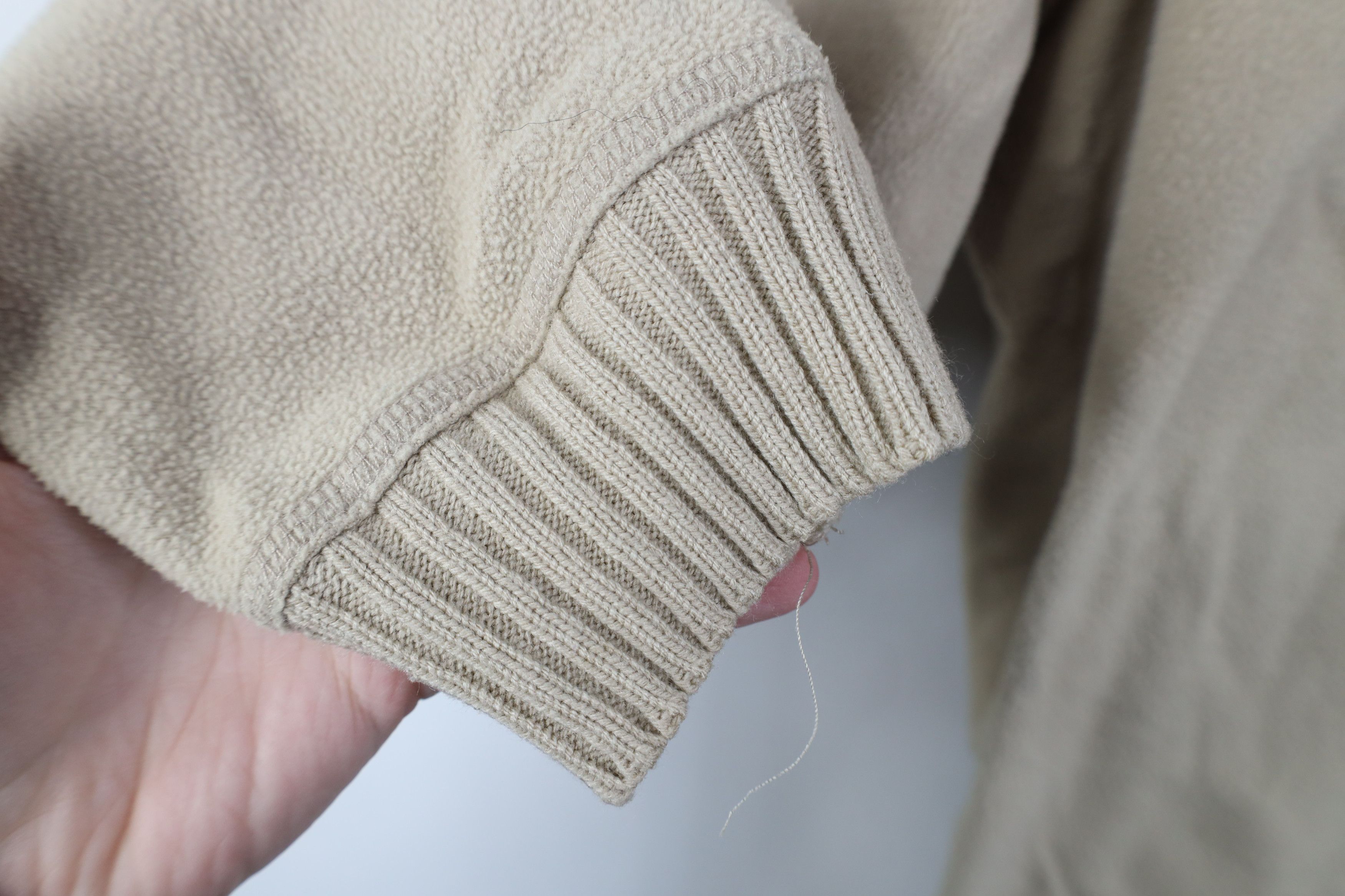 Vintage Vintage 90s Streetwear Blank Fleece Sweatshirt Beige Khaki Size XL / US 12-14 / IT 48-50 - 6 Thumbnail