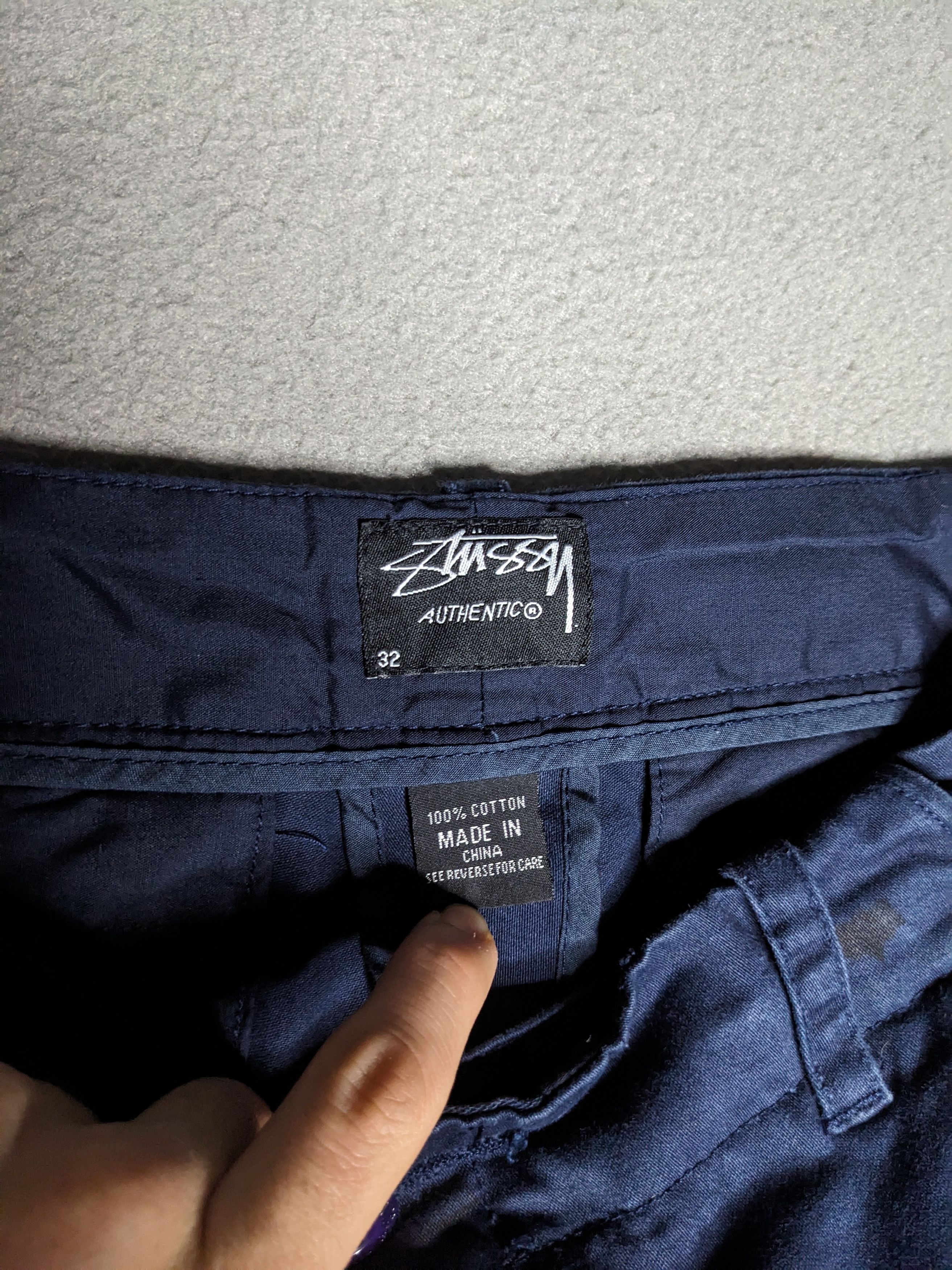 Stussy Stussy Crown Logo Work Pants 32x31 Straight Chino Navy Blue Size US 32 / EU 48 - 11 Thumbnail