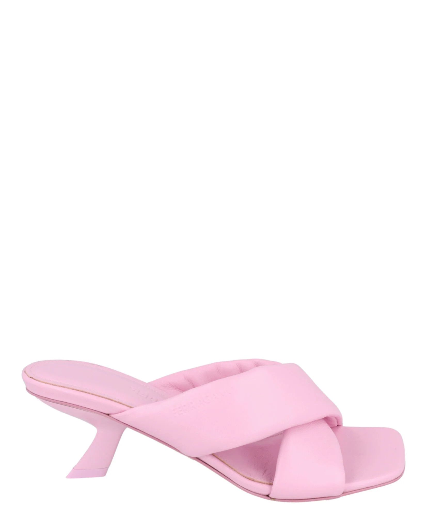 Salvatore Ferragamo o1y0426 Geometric Heel Mules in Pink Size US 7.5 / IT 37.5 - 1 Thumbnail