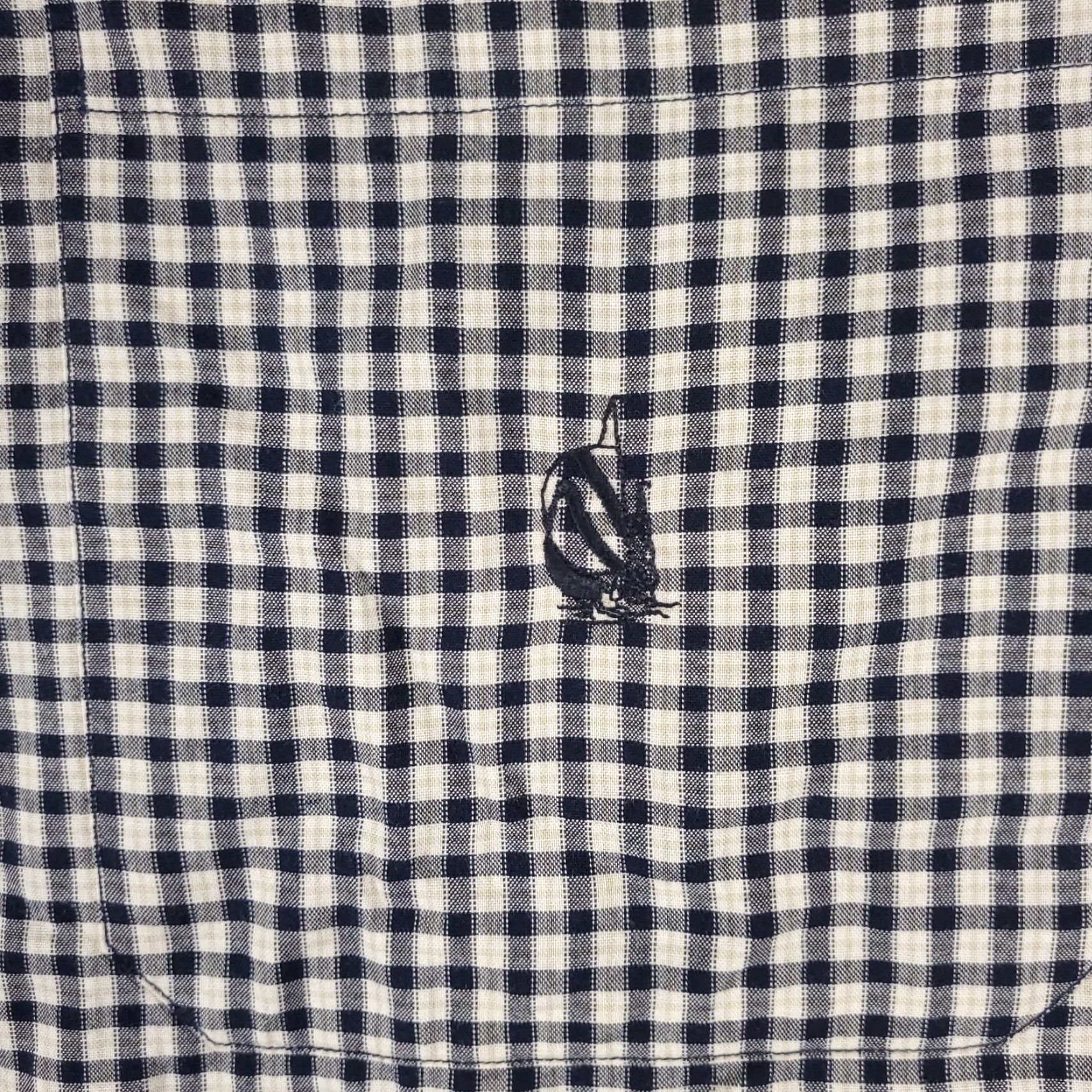 Nautica VINTAGE Nautica Shirt Mens Size L Beige Blue Check Casual Button Up Long Sleeve Size US L / EU 52-54 / 3 - 2 Thumbnail