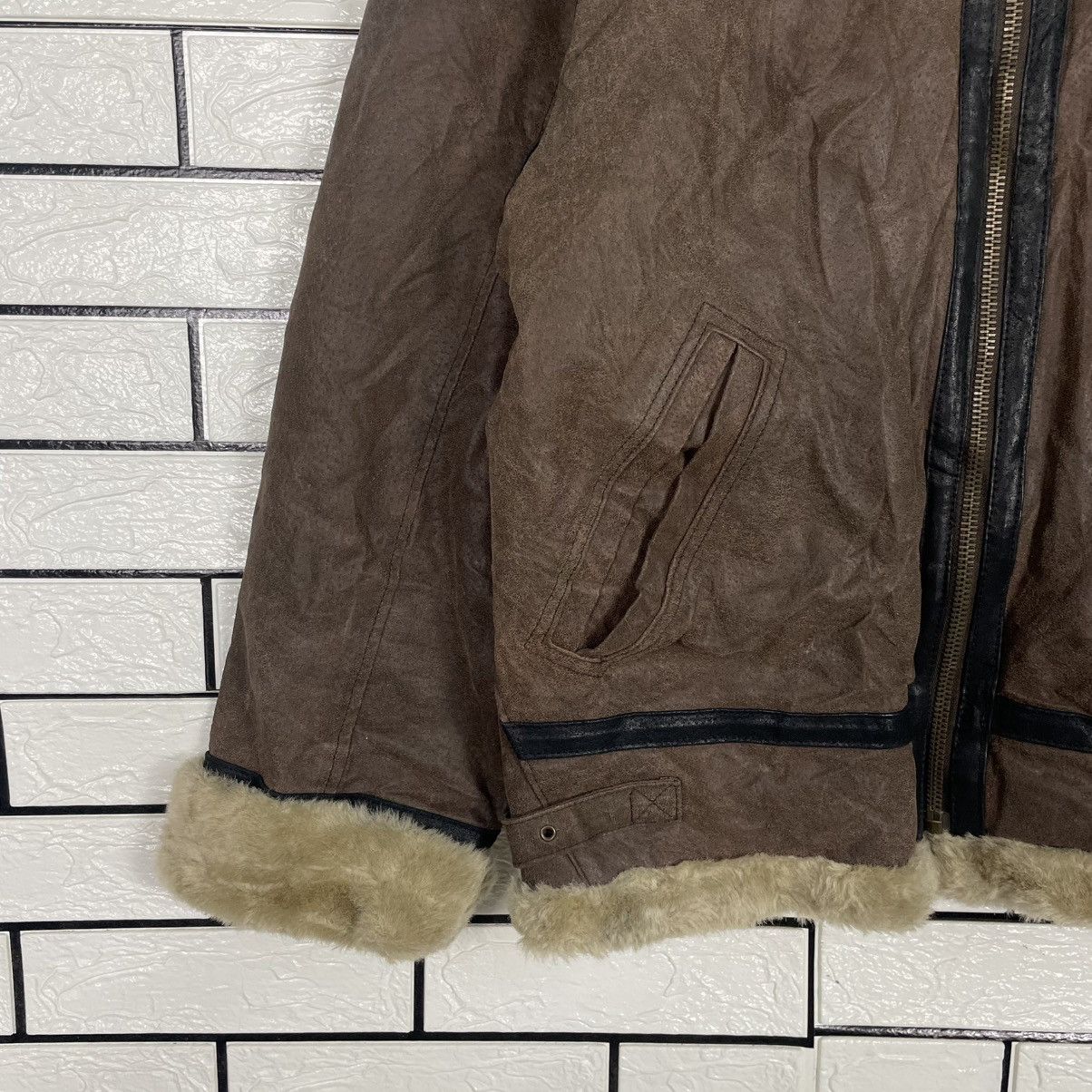 Japanese Brand Stocker Point B3 Shearling Sheepskin Bomber Jacket Size US M / EU 48-50 / 2 - 3 Thumbnail