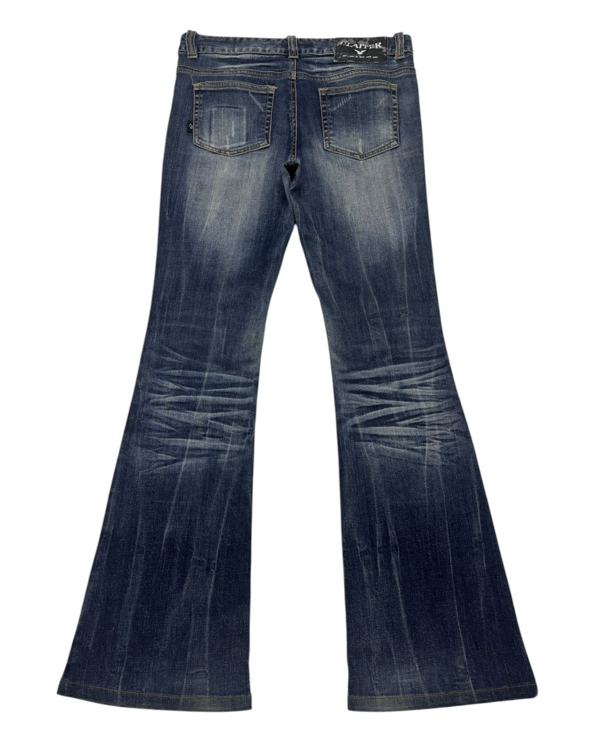 Hysteric Glamour × If Six Was Nine × Tornado Mart FLARE💥VTG FLAPPER WHISKER FLARED DENIM JEANS DIOR STYLE Size US 31 - 2 Thumbnail