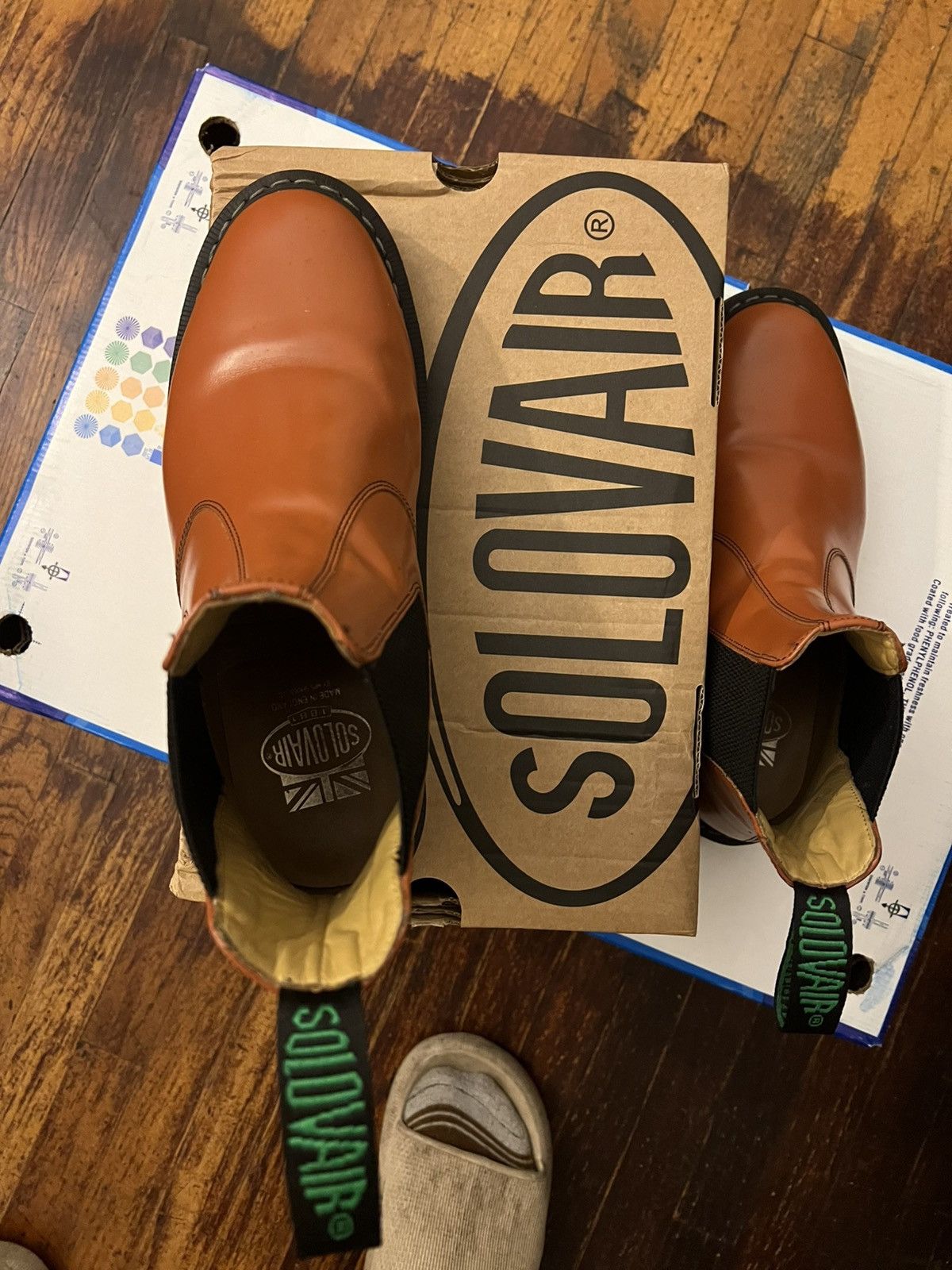 Solovair Tan Hi-Shine Dealer Boot Size US 10 / EU 43 - 2 Thumbnail