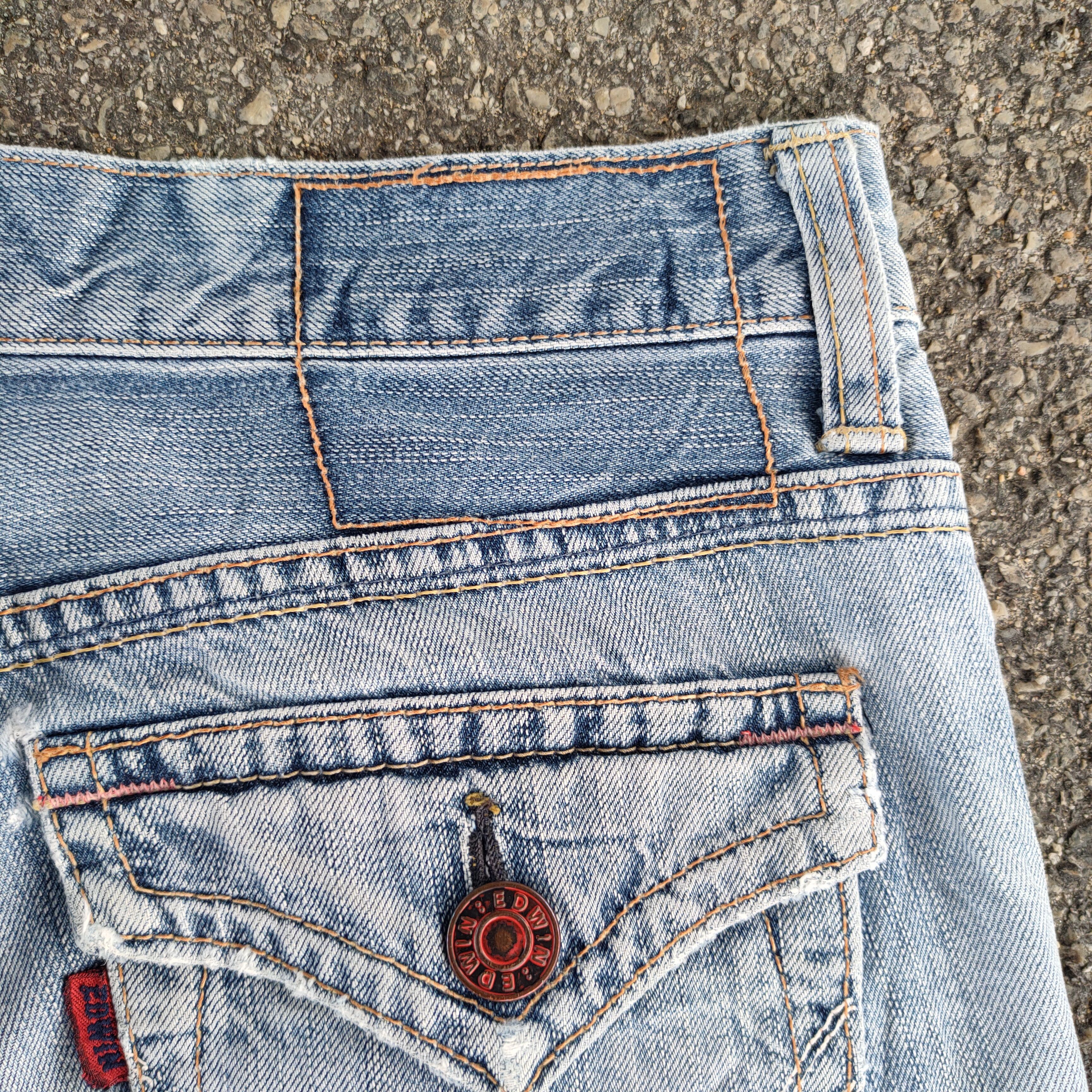 Edwin FLARE VINTAGE EDWIN FADED RIPPED JEANS DENIM PANTS Size US 30 / EU 46 - 11 Thumbnail