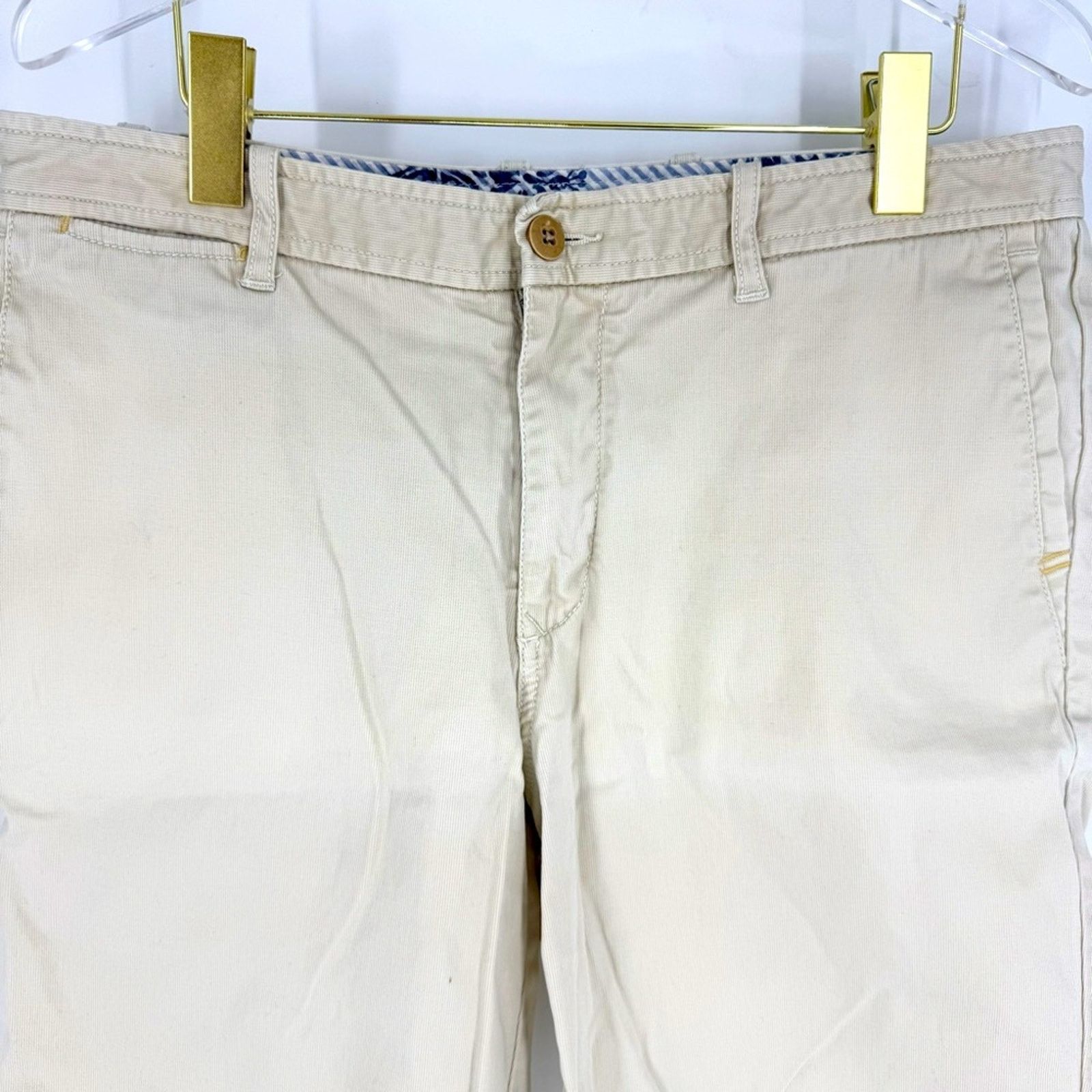 Tommy Bahama Tommy Bahama Flat Front Chino Shorts Khaki Men's Size 34W Size US 34 / EU 50 - 2 Thumbnail