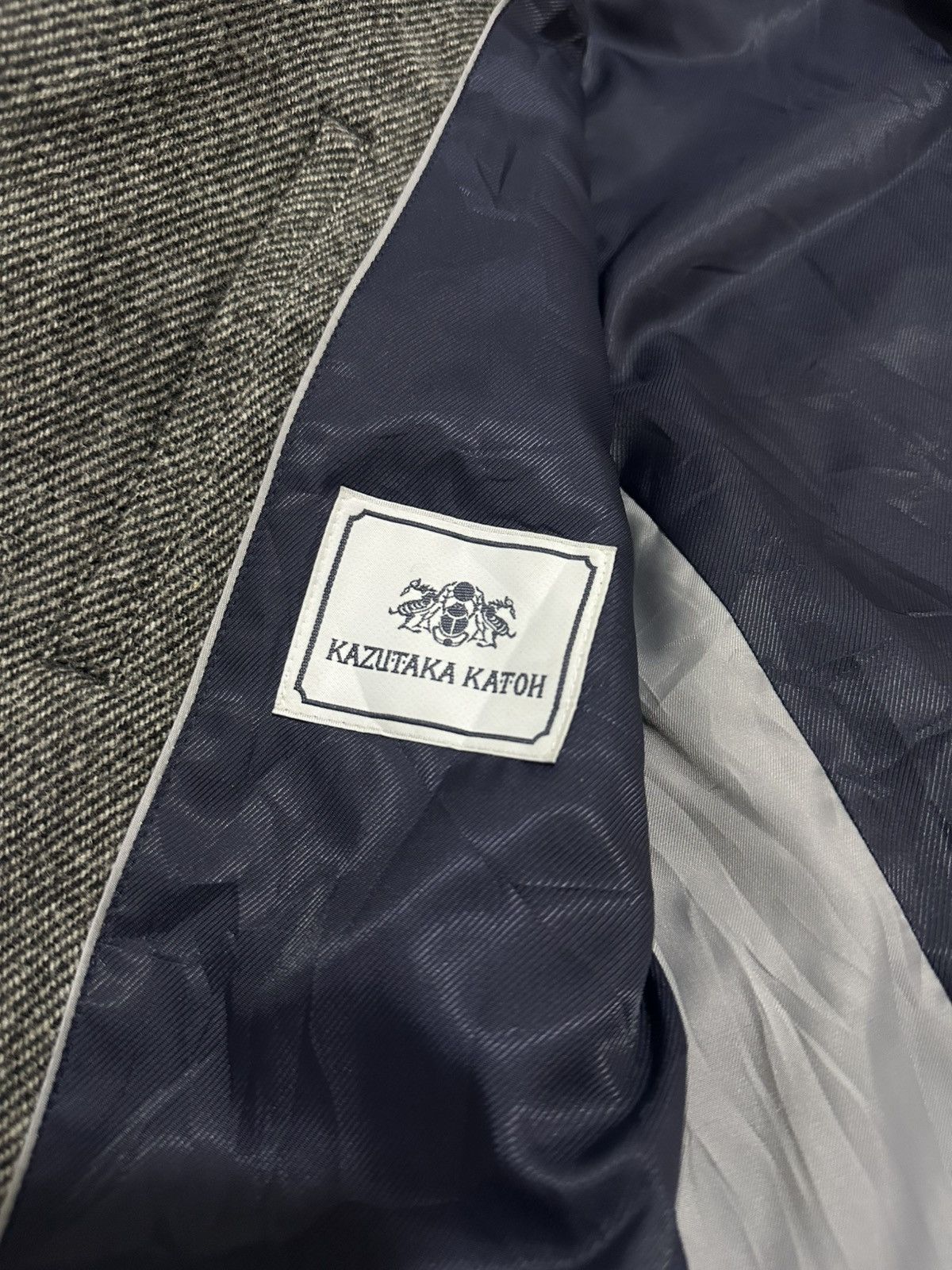 Tete Homme Kazutaka Katoh Double Breast Long Coat Design Tete Homme Size US L / EU 52-54 / 3 - 3 Thumbnail