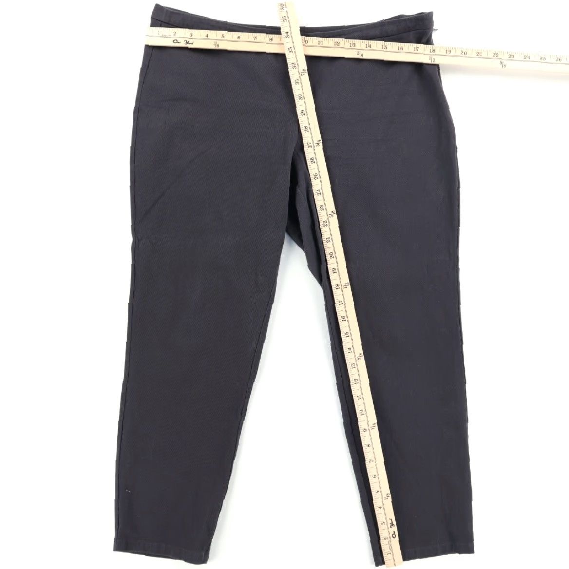 Eileen Fisher Eileen Fisher Ribbed Pull On Cotton Corduroy Windbreaker Pants Charcoal Women's 14P Size 36" / US 14 / IT 50 - 3 Thumbnail