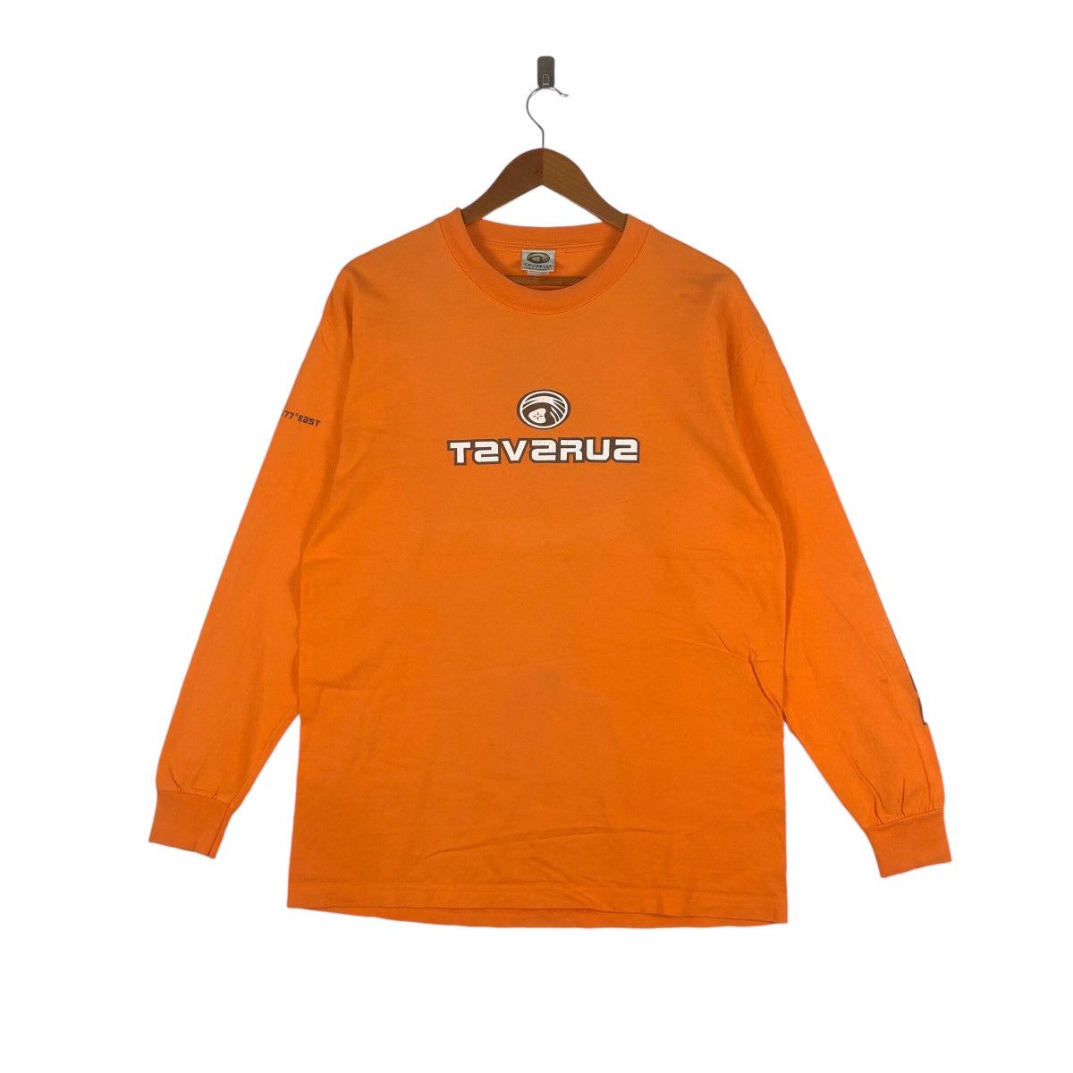 Vintage Vintage 90s TAVARUA Surf Company Long Sleeve Surfing Orange Size US L / EU 52-54 / 3 - 1 Thumbnail
