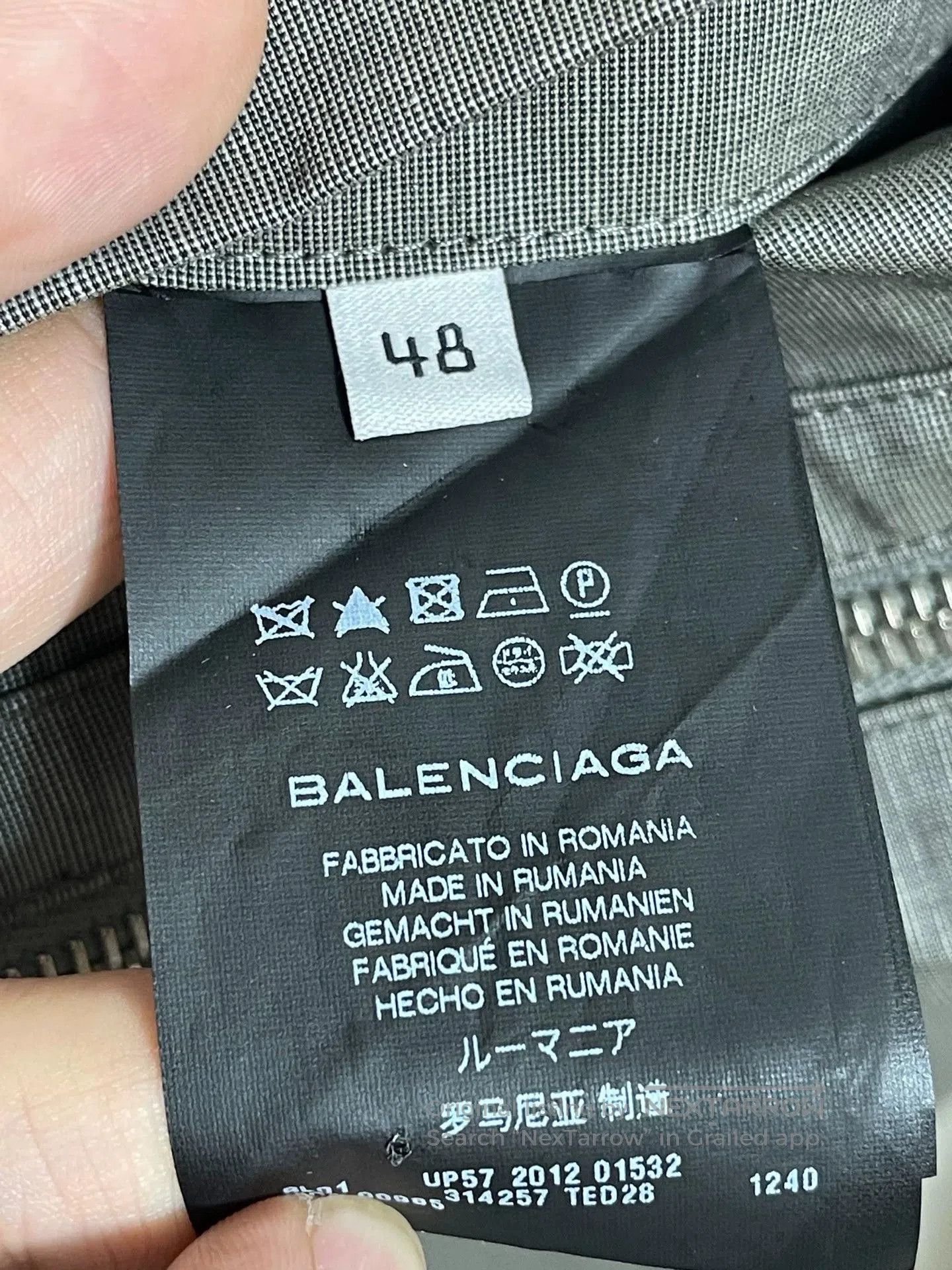 Balenciaga Balenciaga Gray Zip Jacket 50/52. Size US L / EU 52-54 / 3 - 7 Thumbnail