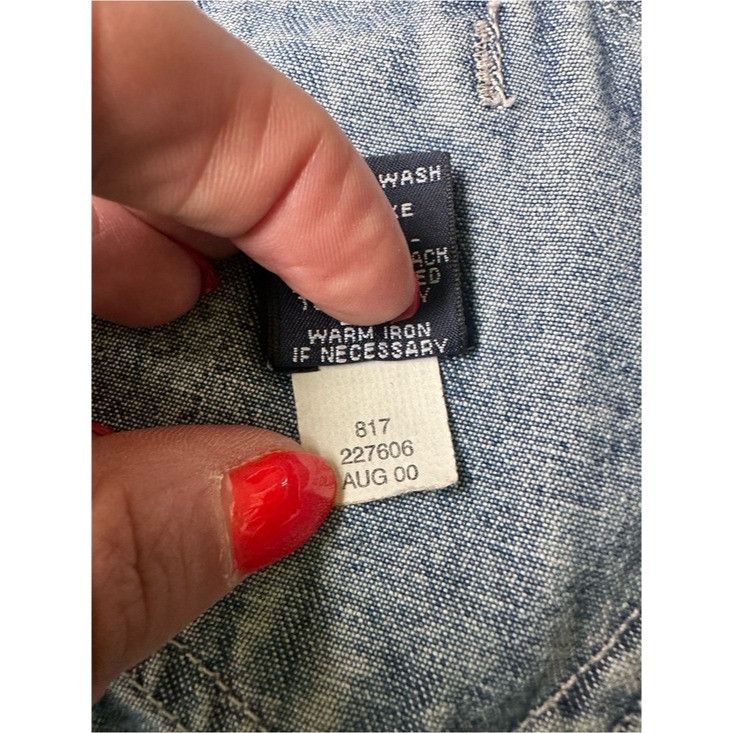 Gap Vintage Y2K Year 2000 GAP Light Blue Denim Overalls Size 27" / US 4 / IT 40 - 8 Thumbnail