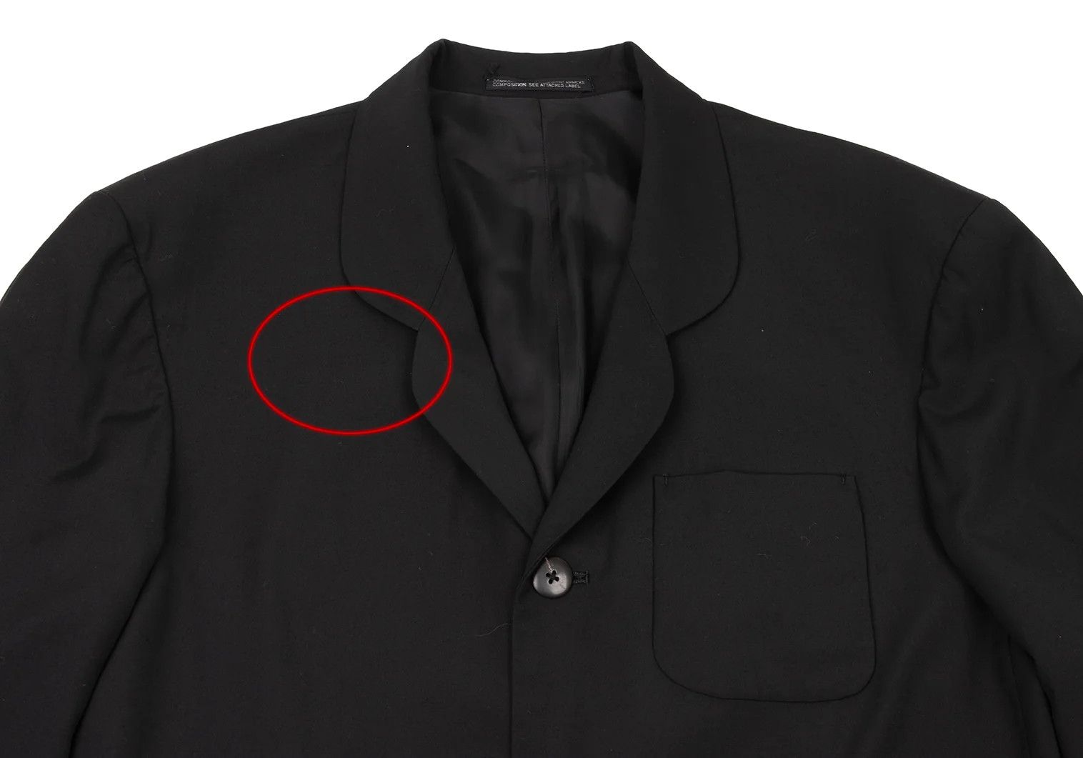 Yohji Yamamoto Yohji Yamamoto Wool Gabardine Jacket Black S Size US S / EU 44-46 / 1 - 2 Thumbnail