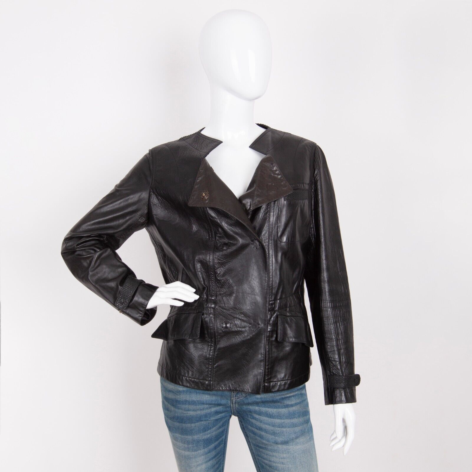 Yves Saint Laurent YSL by Tom Ford – Iconic Leather Jacket, Size 38 M Size M / US 6-8 / IT 42-44 - 16 Thumbnail