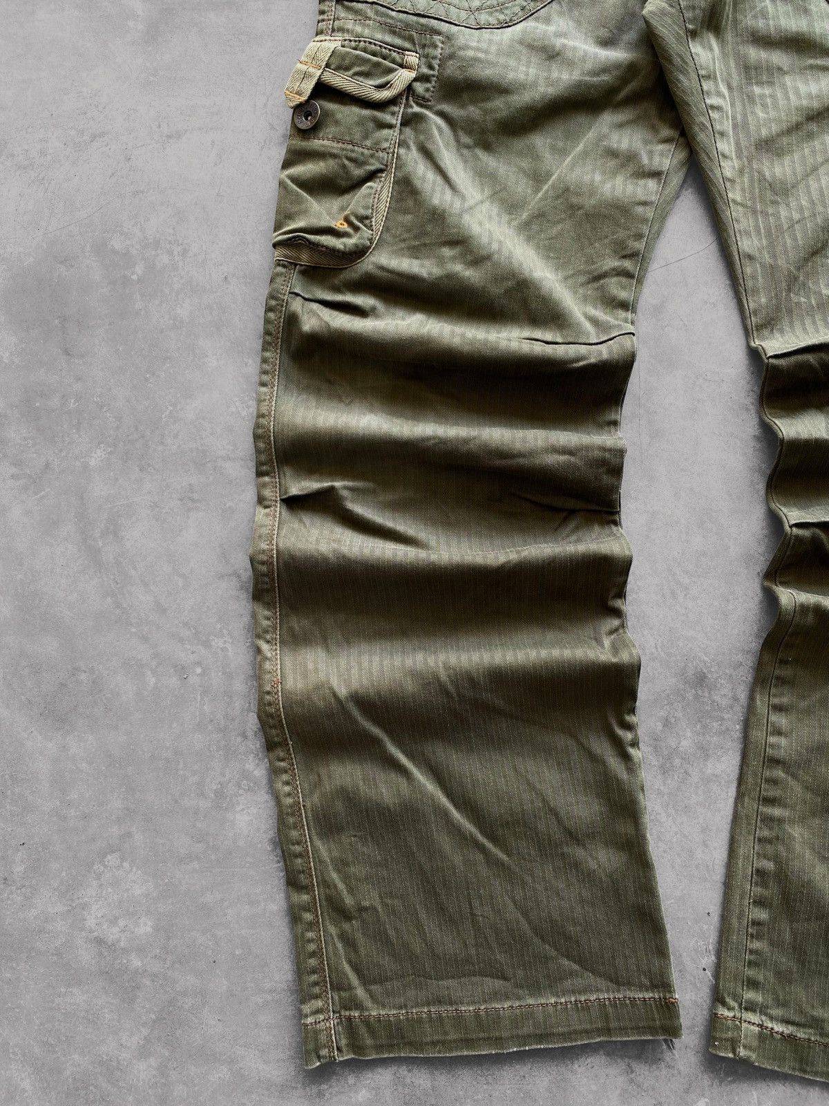 Edwin 🔥Flared🔥Vtg Edwin Japan 505 Cargo Pants Military Green Size US 32 / EU 48 - 12 Thumbnail