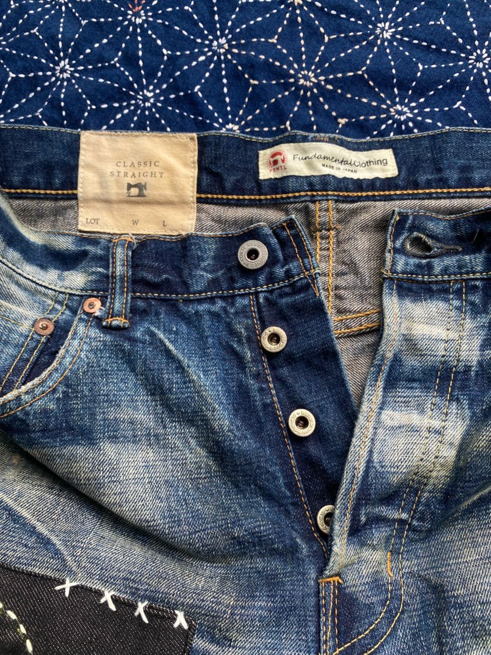 FDMTL FDML Japan Boro Sashiko Patchwork Selvedge Denim Jeans Size US 34 / EU 50 - 5 Thumbnail