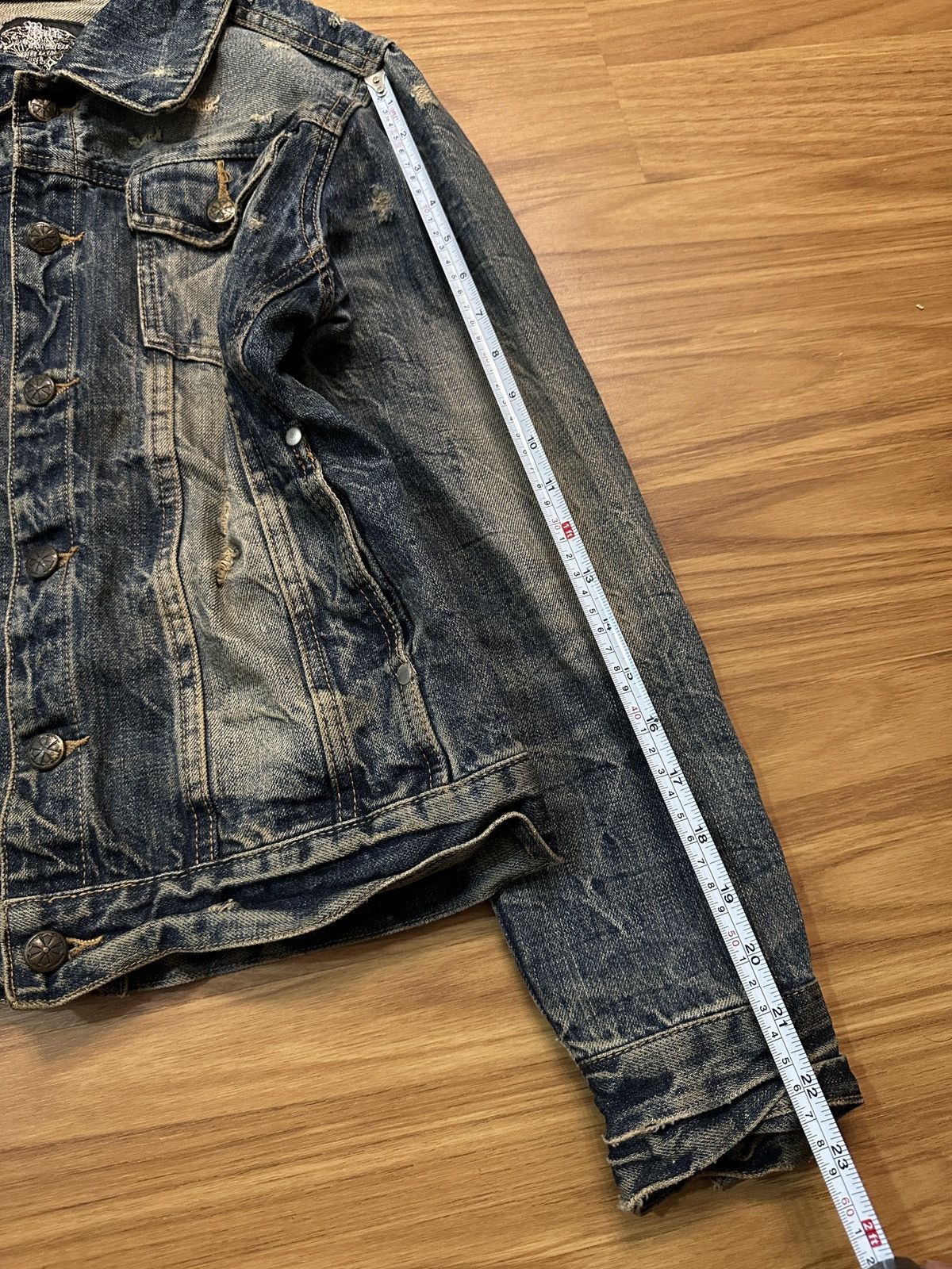 KMRii Midas Punk Destroy Button Zipper Denim Jacket Size US S / EU 44-46 / 1 - 22 Thumbnail