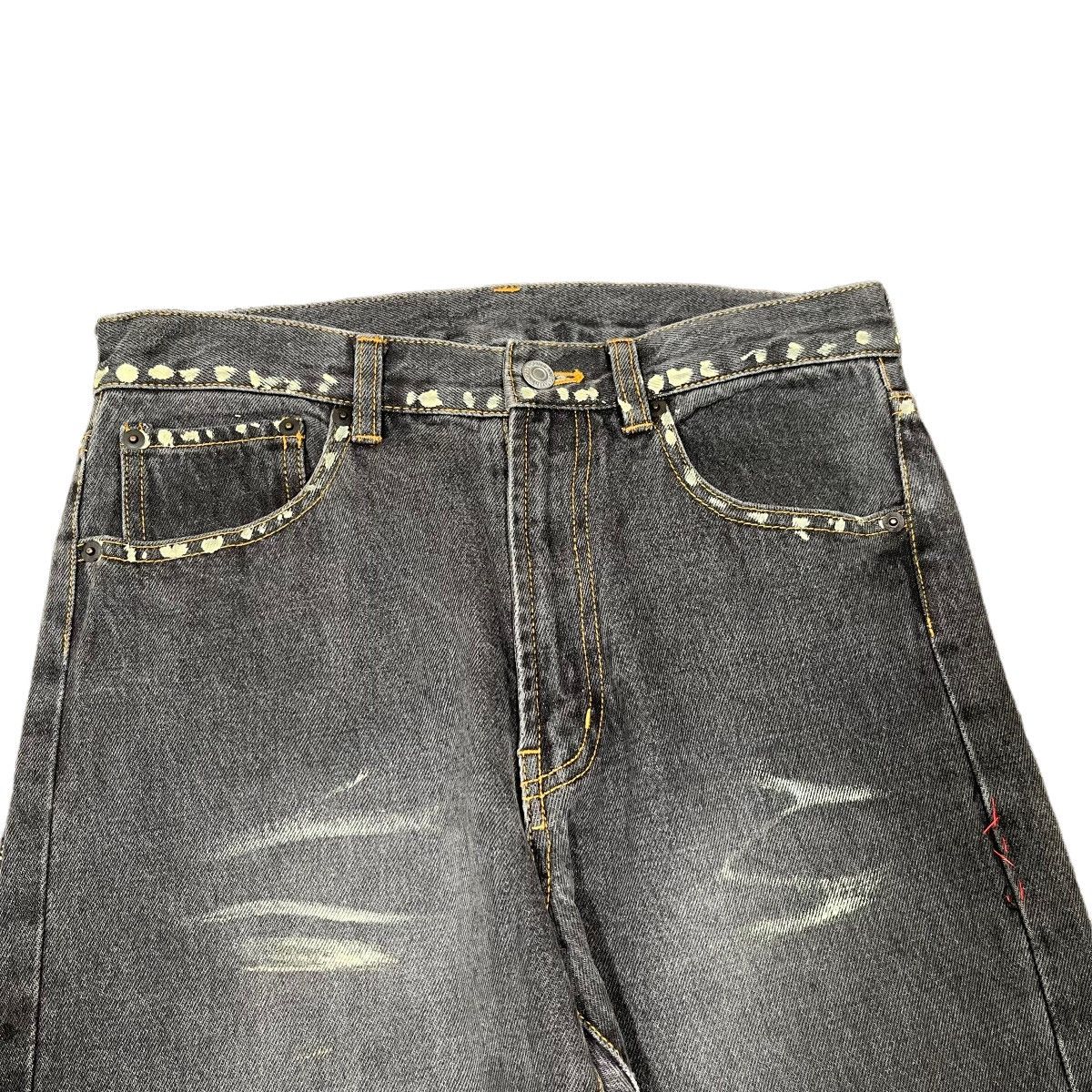 If Six Was Nine × KMRii × Takeo Kikuchi Takeo Kikuchi Sashiko Painter Charcoal Denim Jeans Size US 29 - 5 Thumbnail