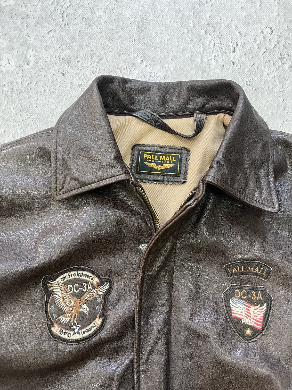 Vintage VINTAGE AVIATION LEATHER BOXY BROWN JACKET Size US L / EU 52-54 / 3 - 4 Thumbnail