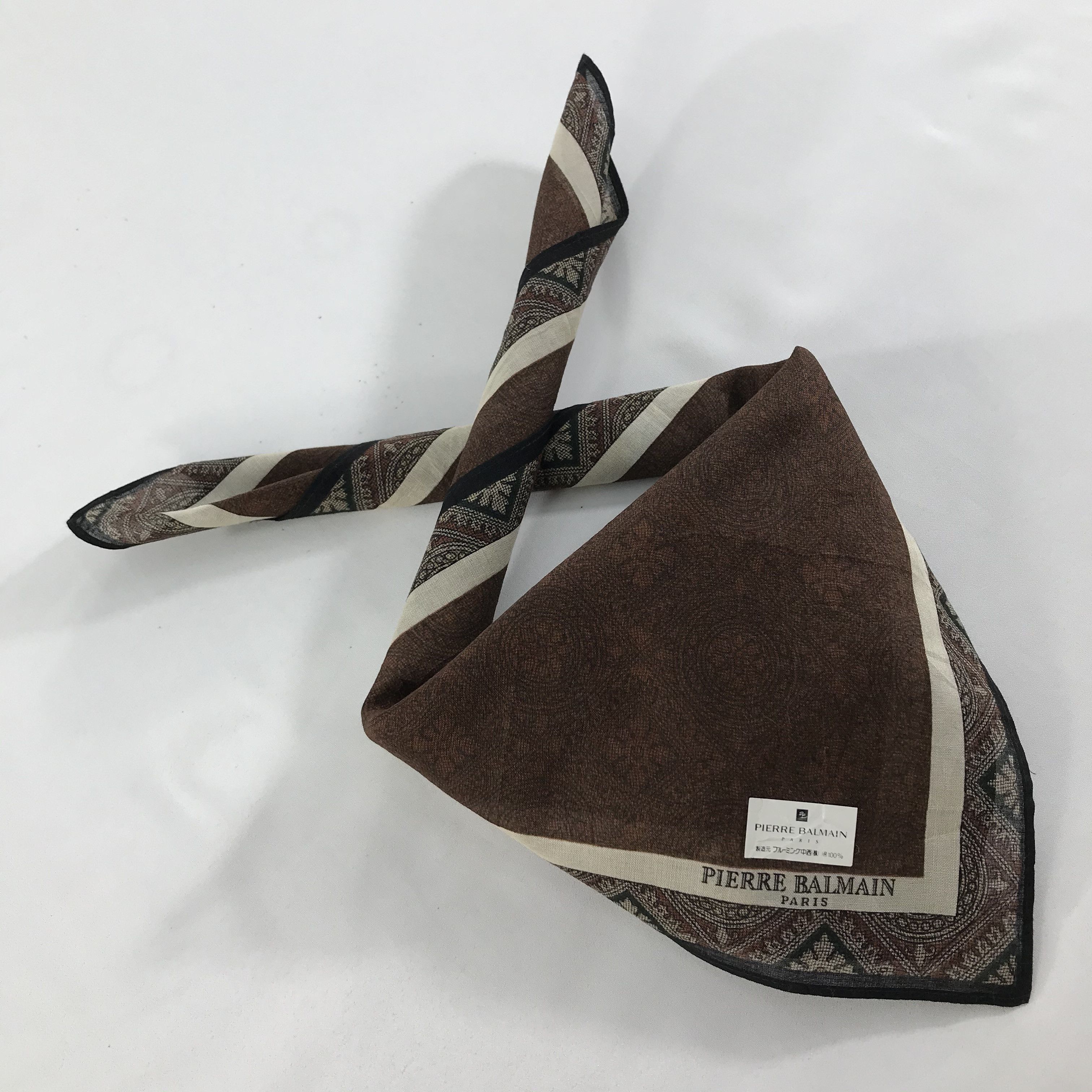 Pierre Balmain × Vintage Pierre Balmain Bandana / Handkerchief / Neckerchief - S1616 Size ONE SIZE - 4 Thumbnail