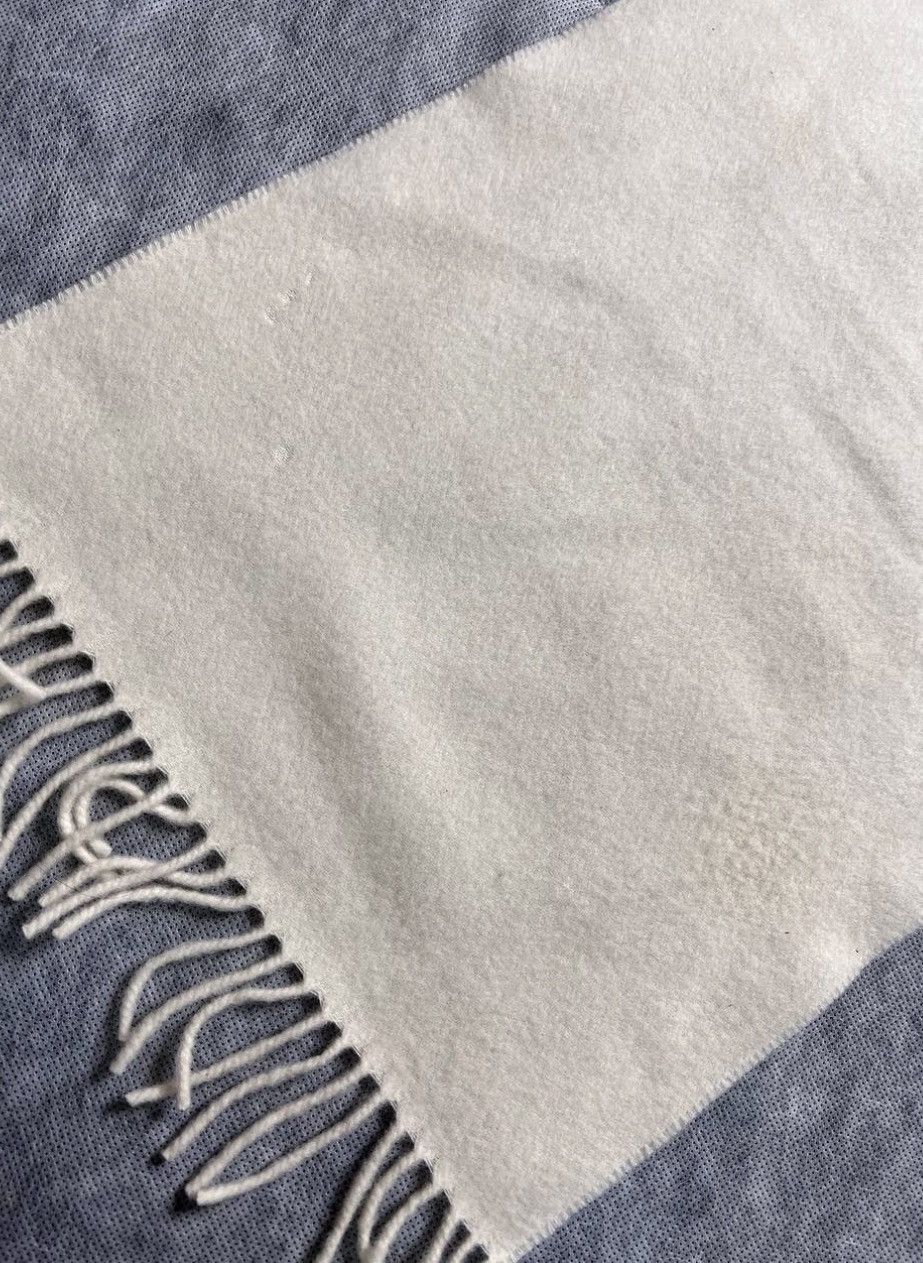 Burberry Scarf Burberry's Vintage Cream Embroidered Logo 🧣 Size ONE SIZE - 3 Thumbnail