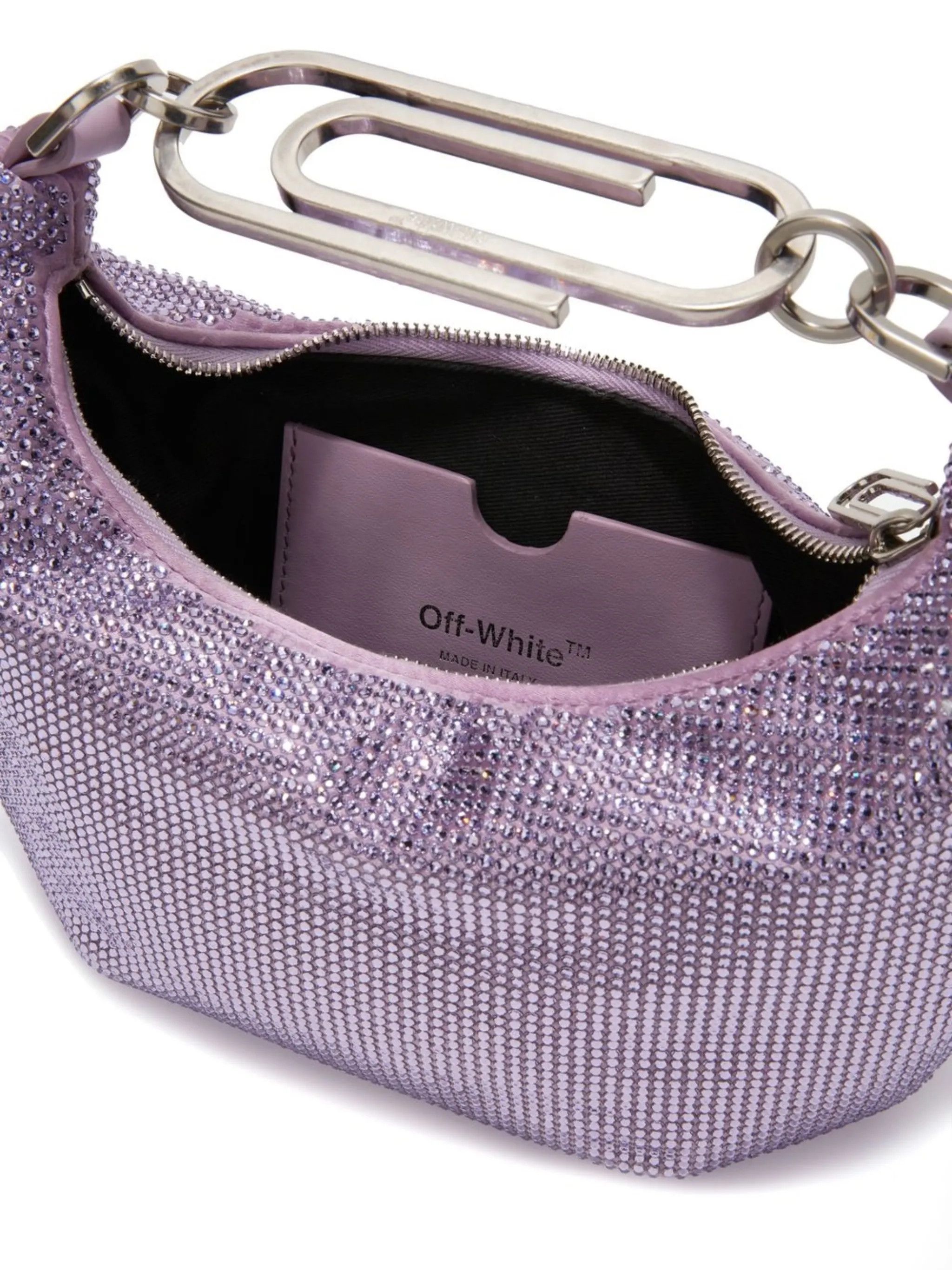 Off-White o1gr1nt0125 Size: OS / Paperclip Hobo Strass 20 Bag in Lilac Size ONE SIZE - 6 Thumbnail
