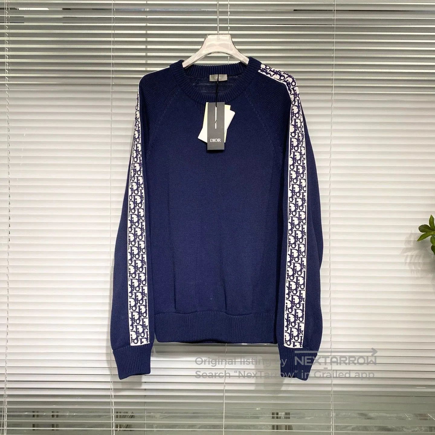 Dior dior blue knitted sweater with logo. Size US S / EU 44-46 / 1 - 1 Thumbnail
